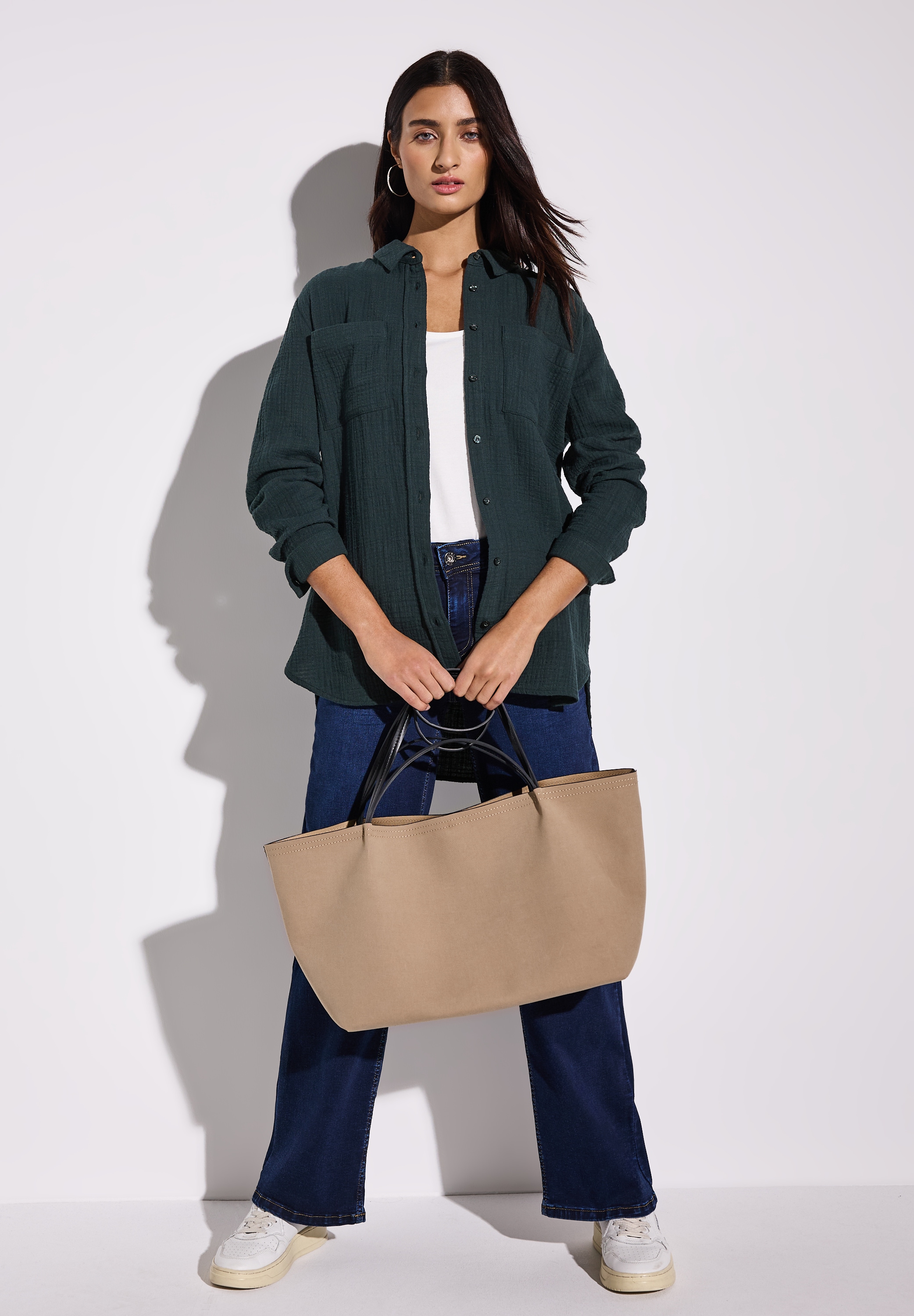 STREET ONE Hemdbluse, mit Brusttaschen