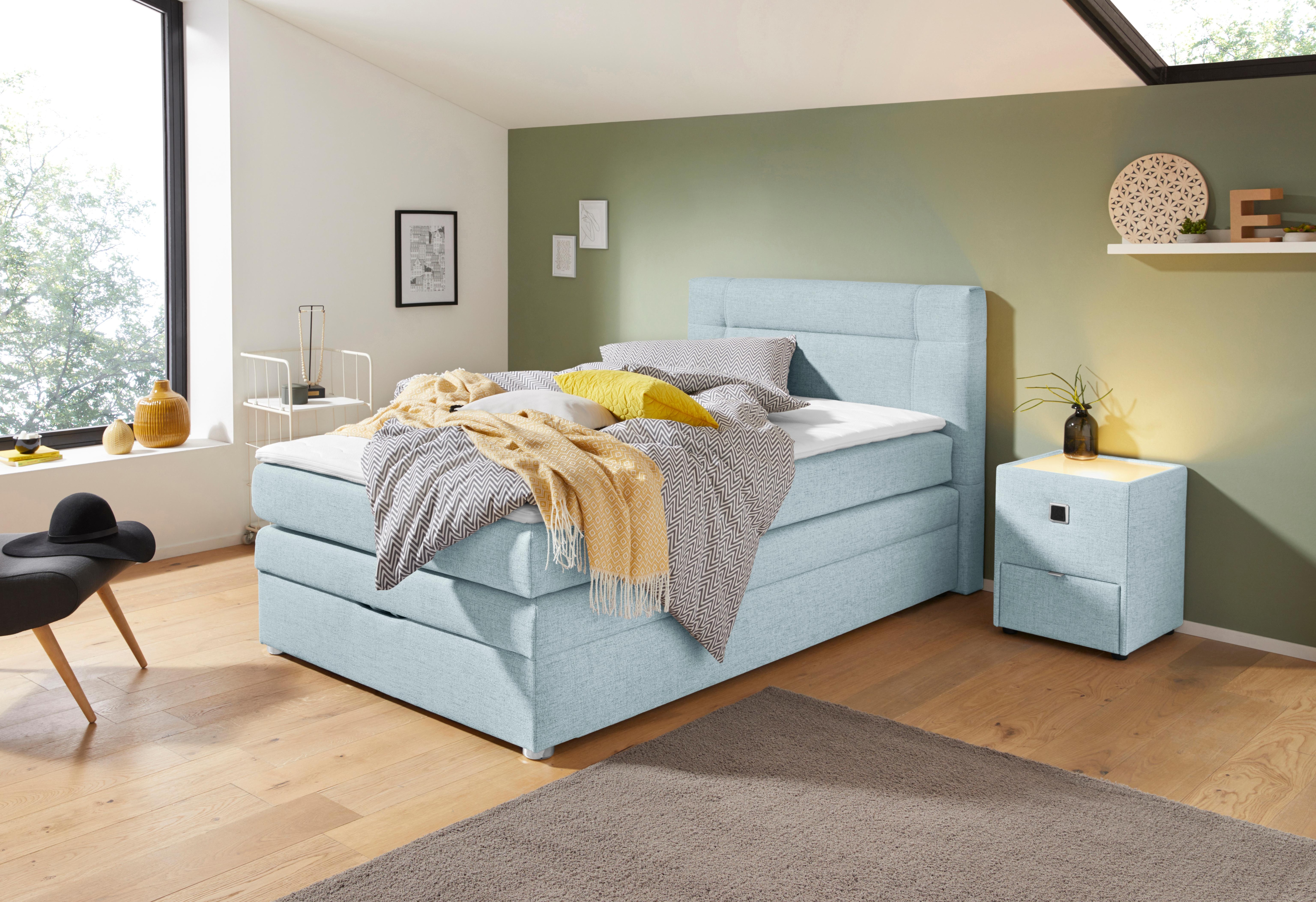 Jockenhöfer Gruppe Boxspringbett "Carmen" mit Bettkasten und Topper, erhältlich in 120 & 140cm Breite