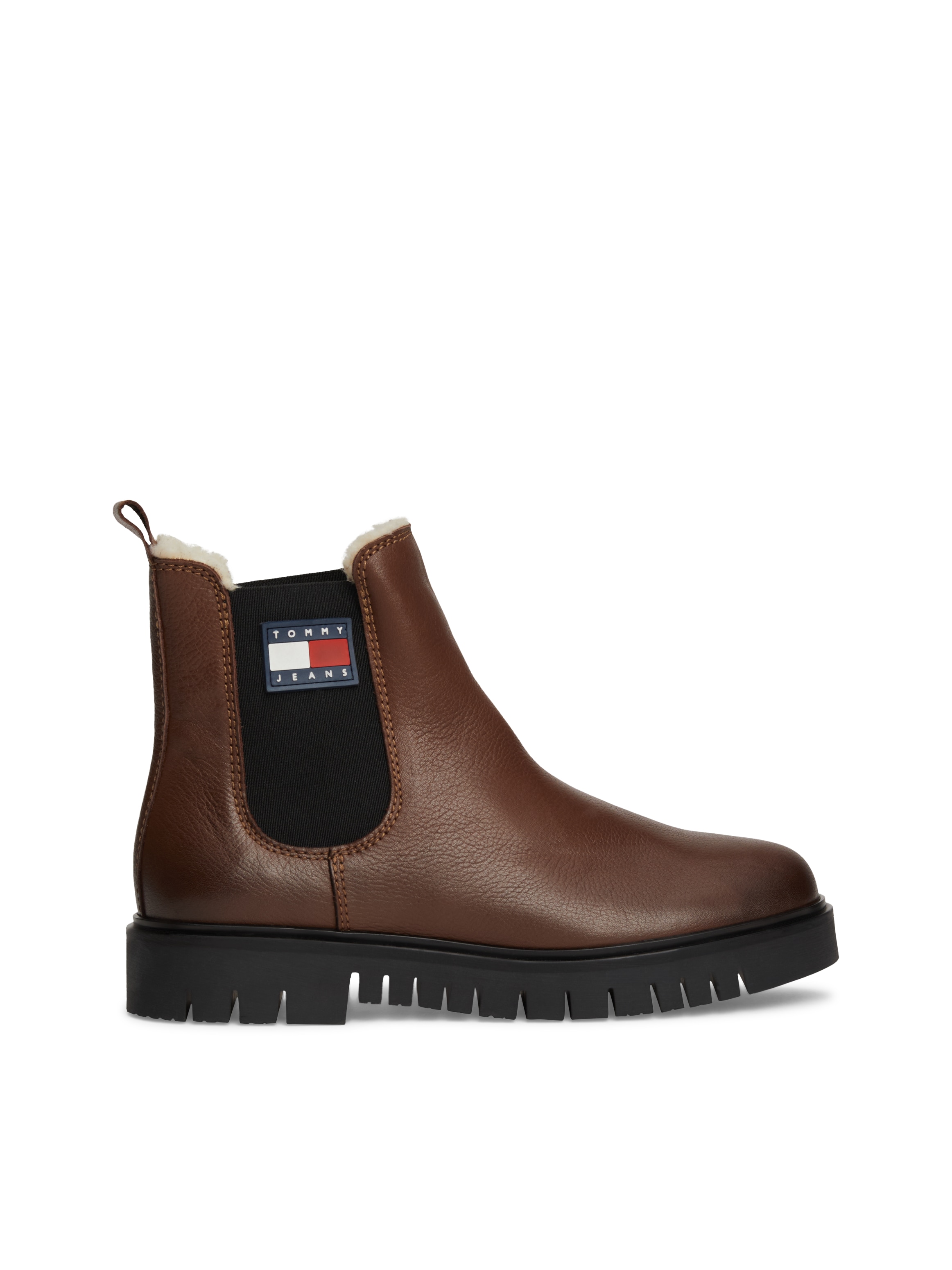 Tommy Jeans Winterboots »TJW CHELSEA BOOT WL«, Blockabsatz, Plateau, Chelseaboots, Schlupfschuh mit seitlichem Logo