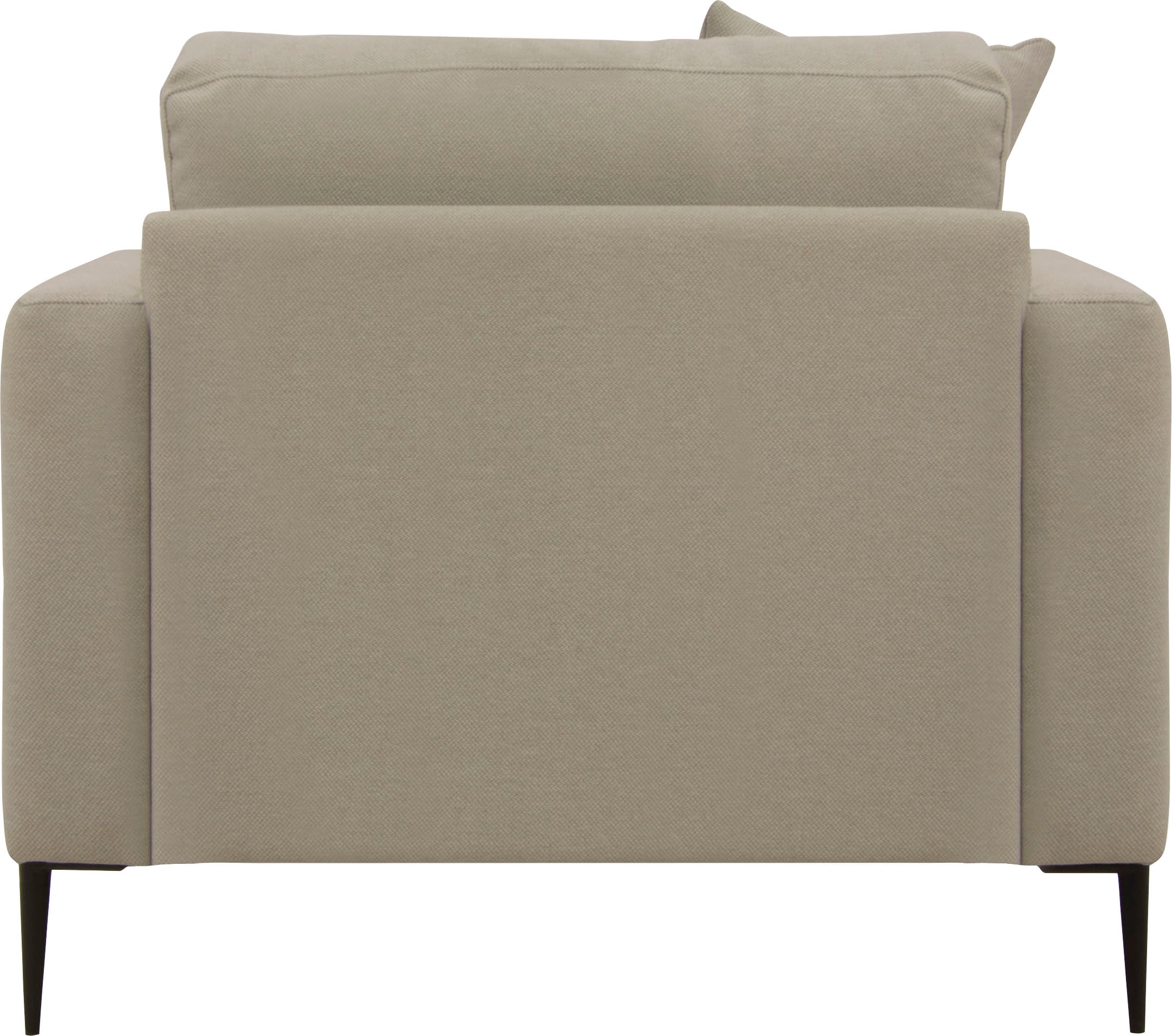Leonique Sessel »Cozy Loungesessel, Designersessel, Masse B/T/H: 91/97/80 cm«, mit Metallbeinen und Zierkissen