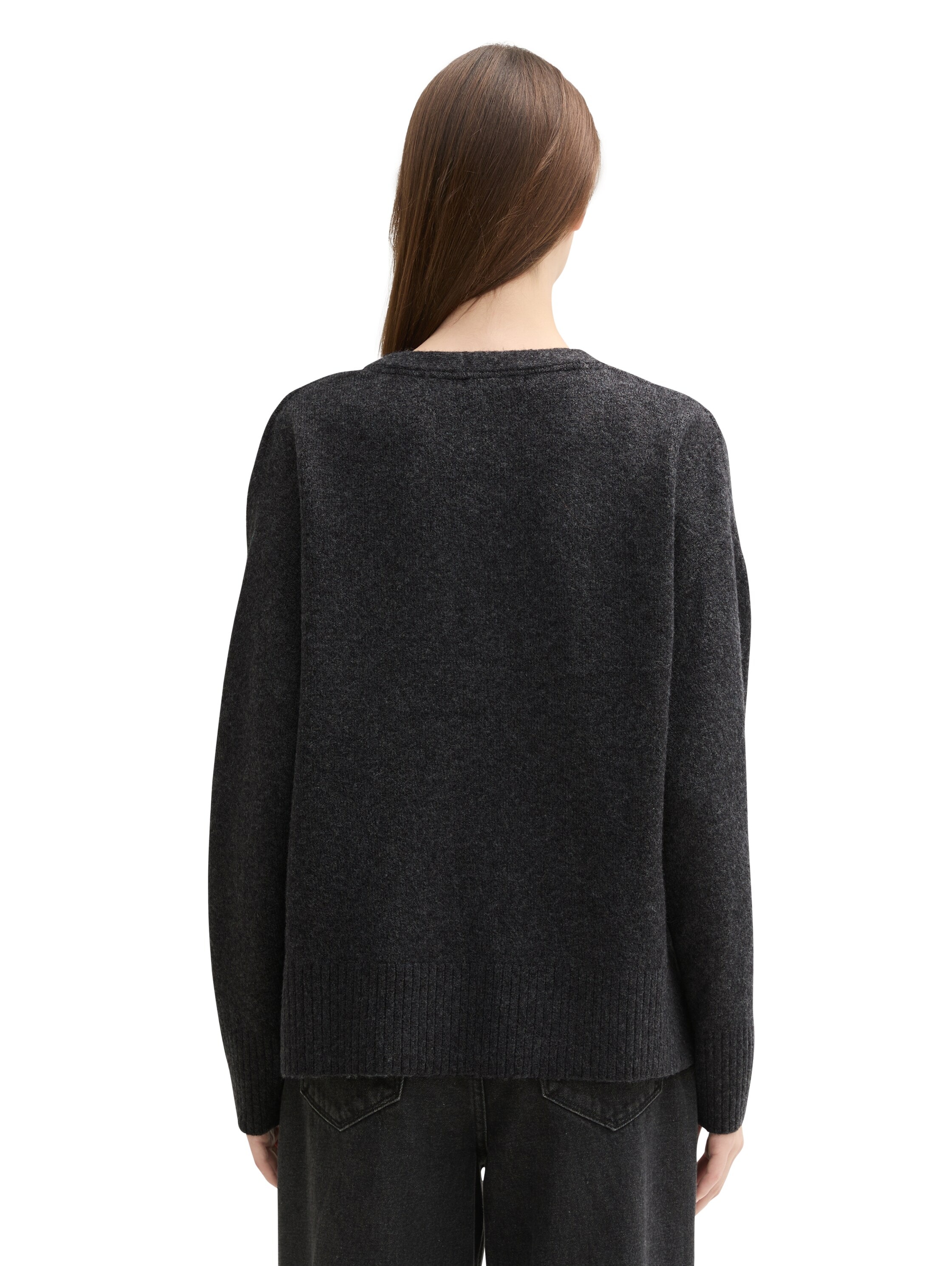 TOM TAILOR Denim Strickpullover, mit V-Ausschnitt