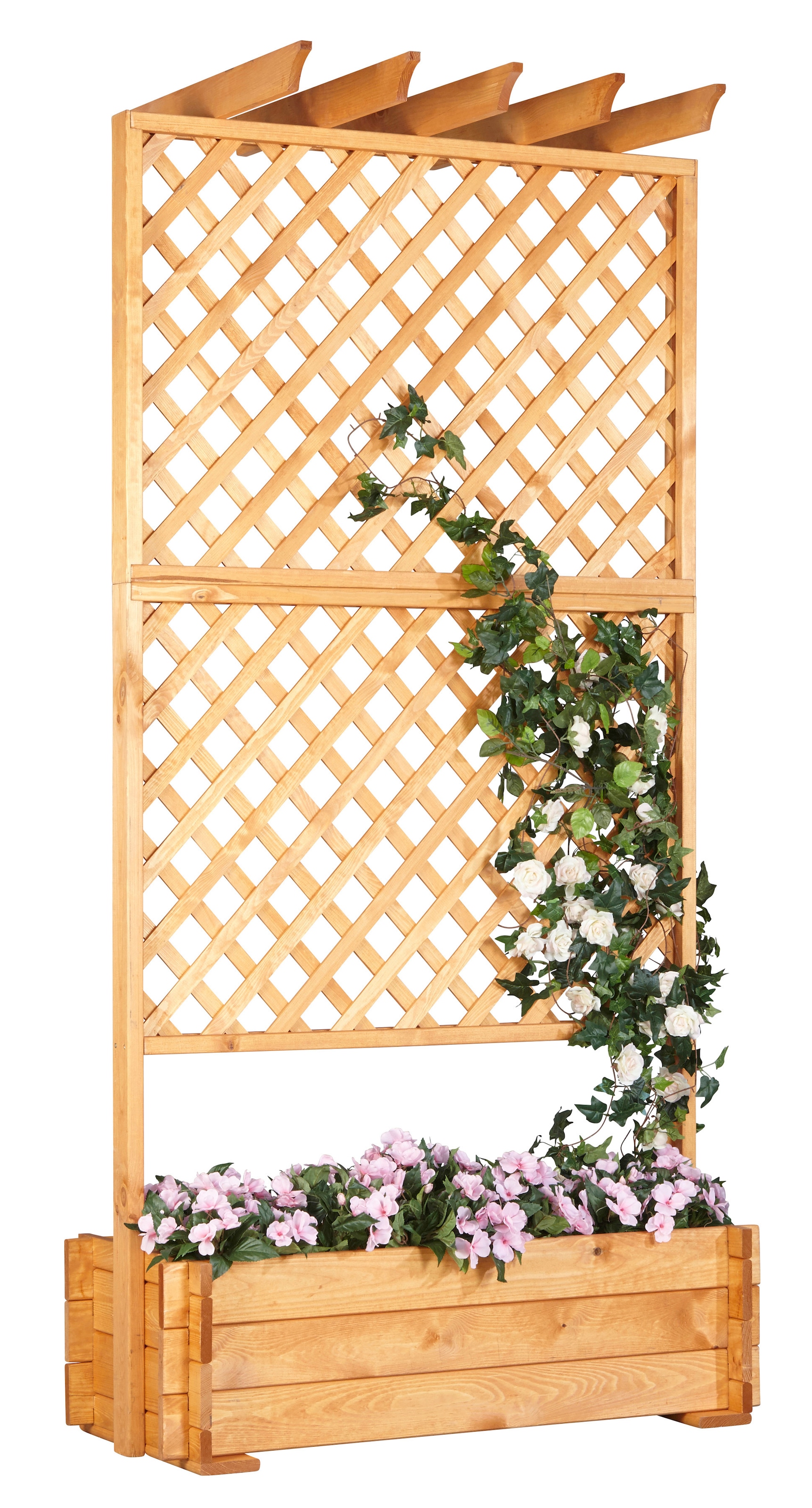 promadino Spalier, Pergola mit Pflanzkasten, BxTxH: 140x65x200 cm