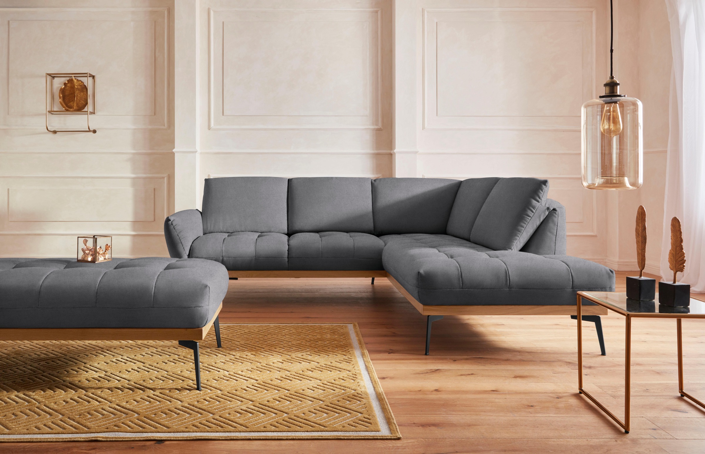exxpo - sofa fashion Hocker »Palic, moderner Polsterhocker mit tollen Verarbeitungsdetails«