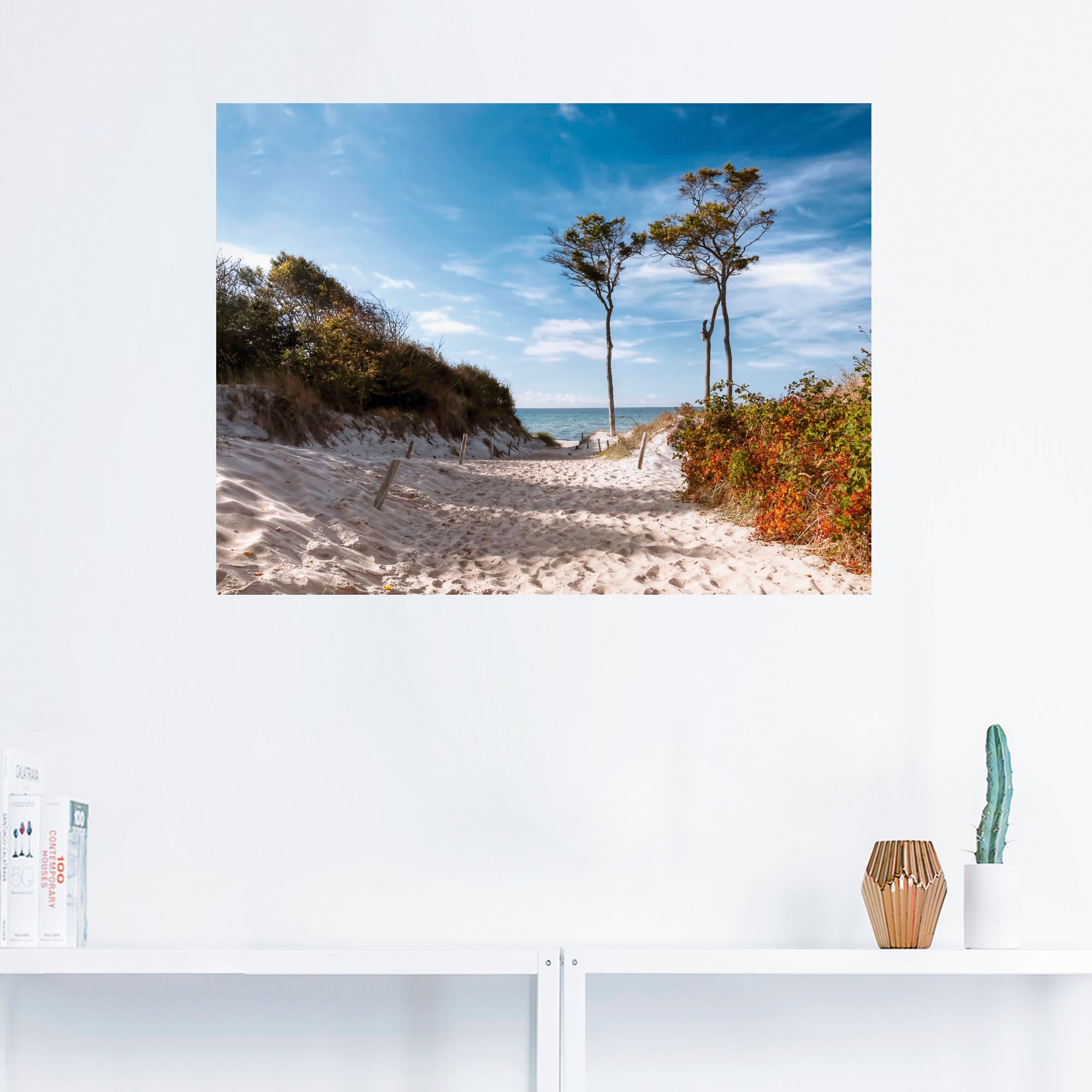Artland Wandbild »Weststrand Darss«, Strand, (1 St.), als Leinwandbild, Poster, Wandaufkleber in verschied. Grössen