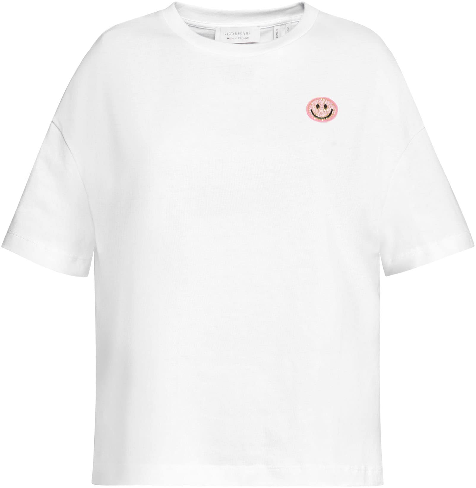 RICHROYAL T-Shirt, Smiley mit Glitzersteinen