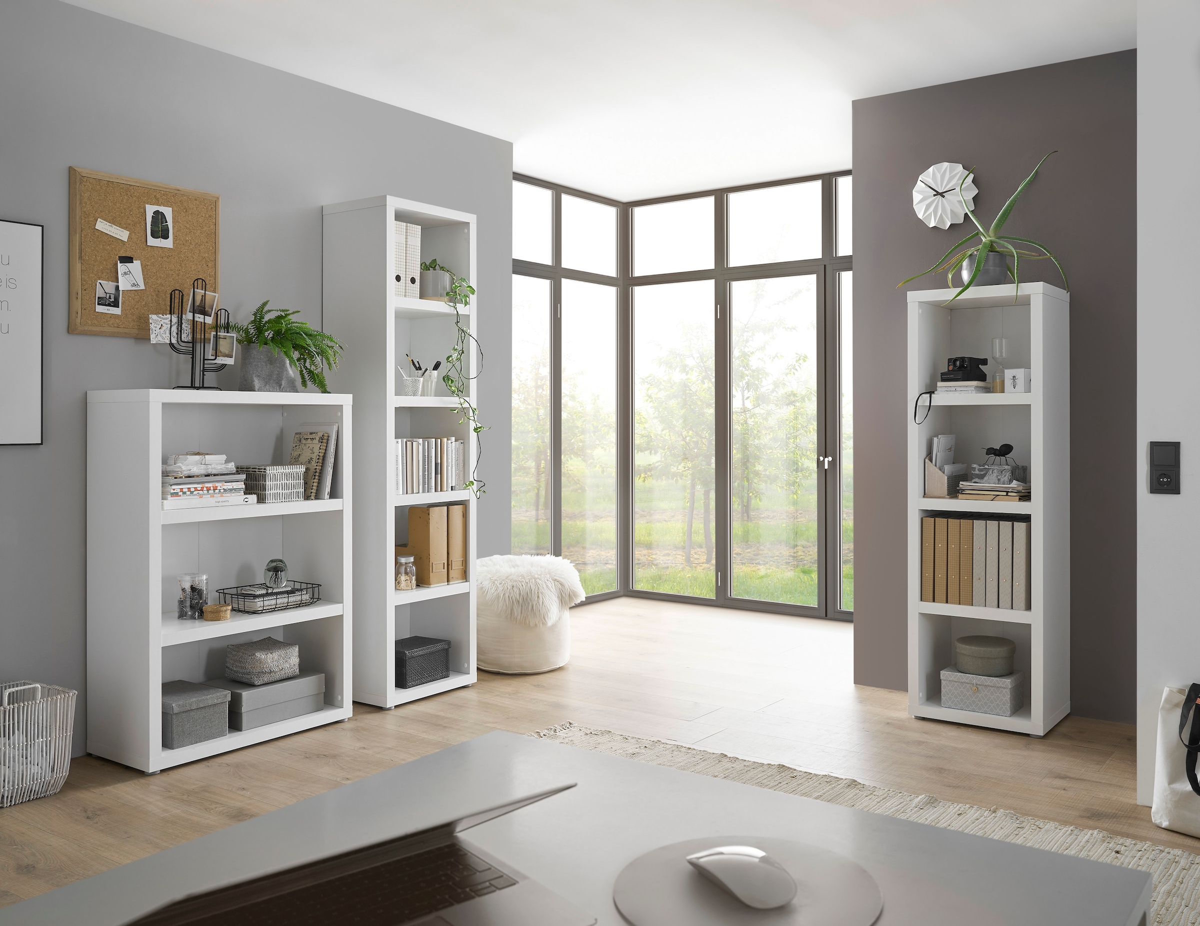 BEGA OFFICE Aktenregal »Modica«, Büroregal weiss, Bücherregal mit offenen Fächer