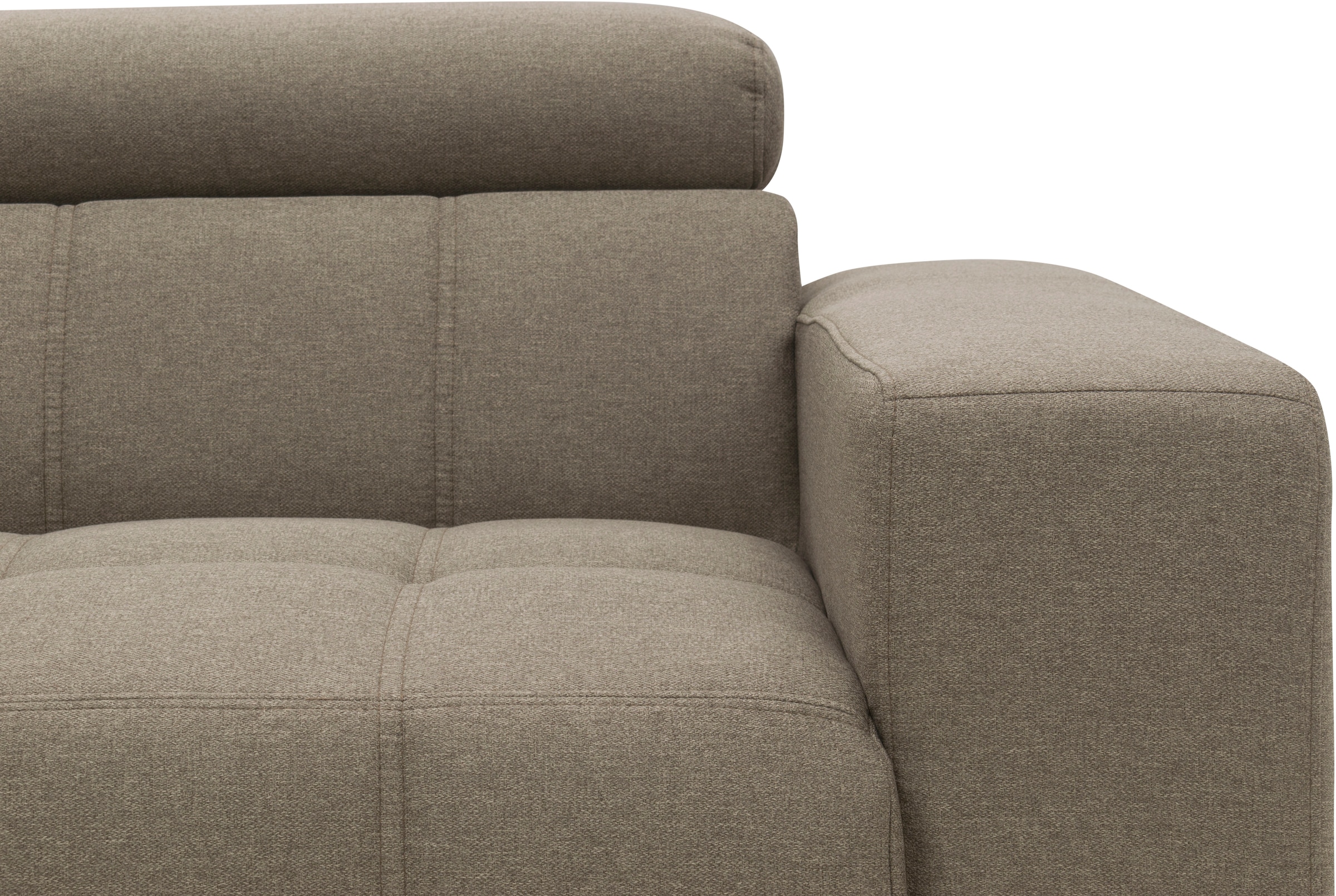 DOMO collection Ecksofa »Trento L-Form«, wahlweise mit Kopfteilverstellung, Recamiere links/rechts bestellbar