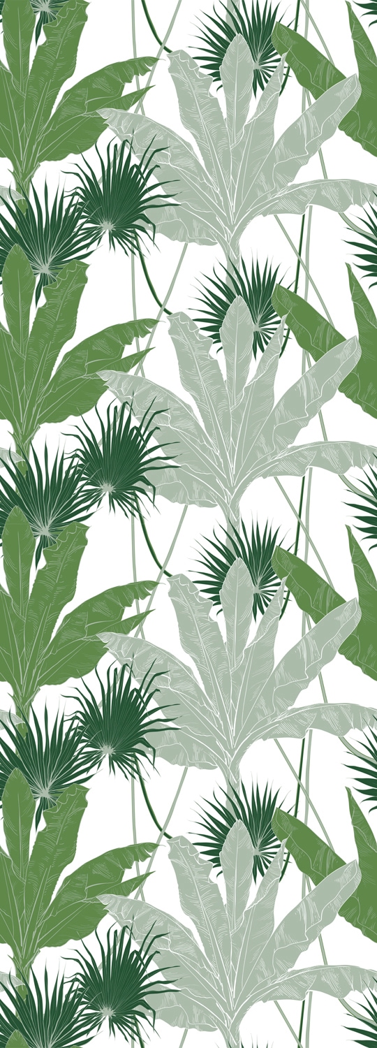 queence Vinyltapete "Amar" Motiv  bedruckt  botanisch  geblümt  gemustert  natürlich glatt 90x250cm, selbstklebend, kinderleichte Anbringung, Sticker