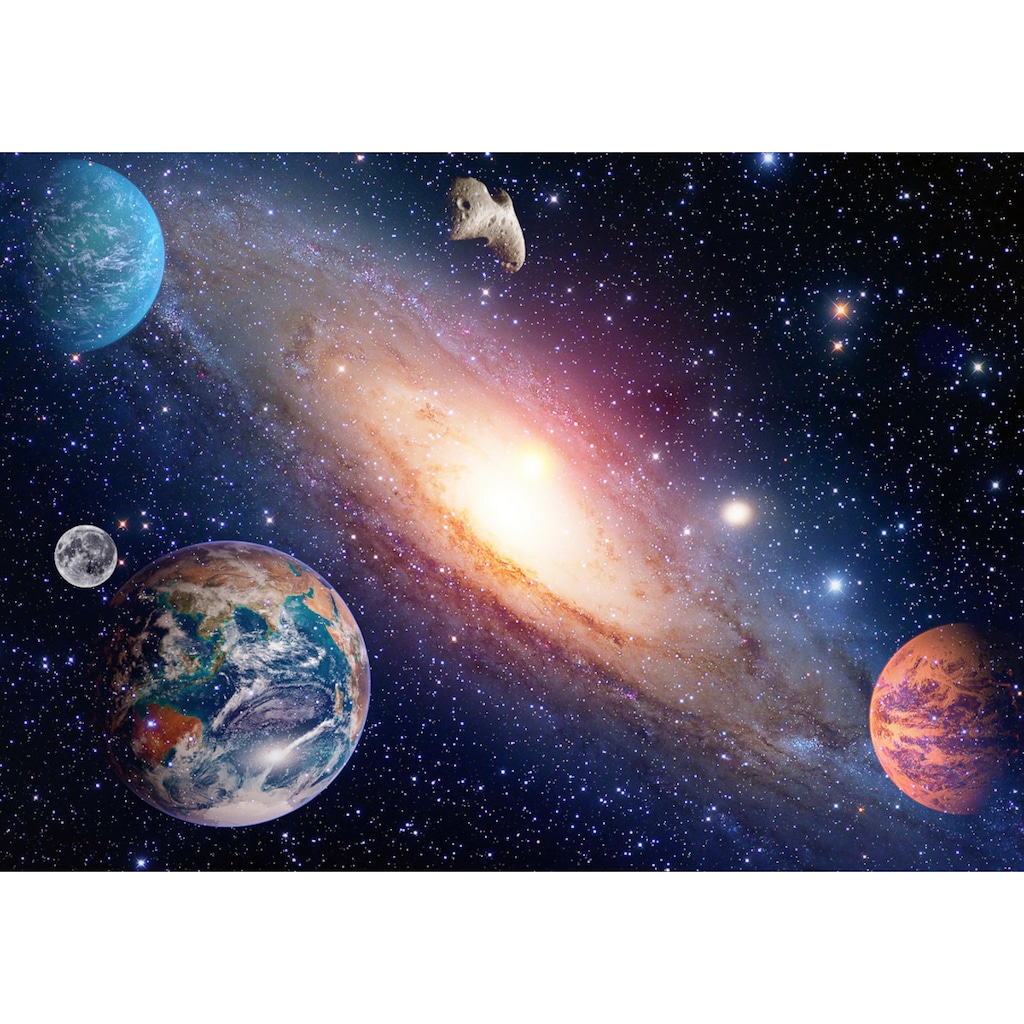Papermoon Fototapete »PLANETEN-GALAXIE WELTALL UNIVERSUM WELTRAUM HIMMEL DEKO«