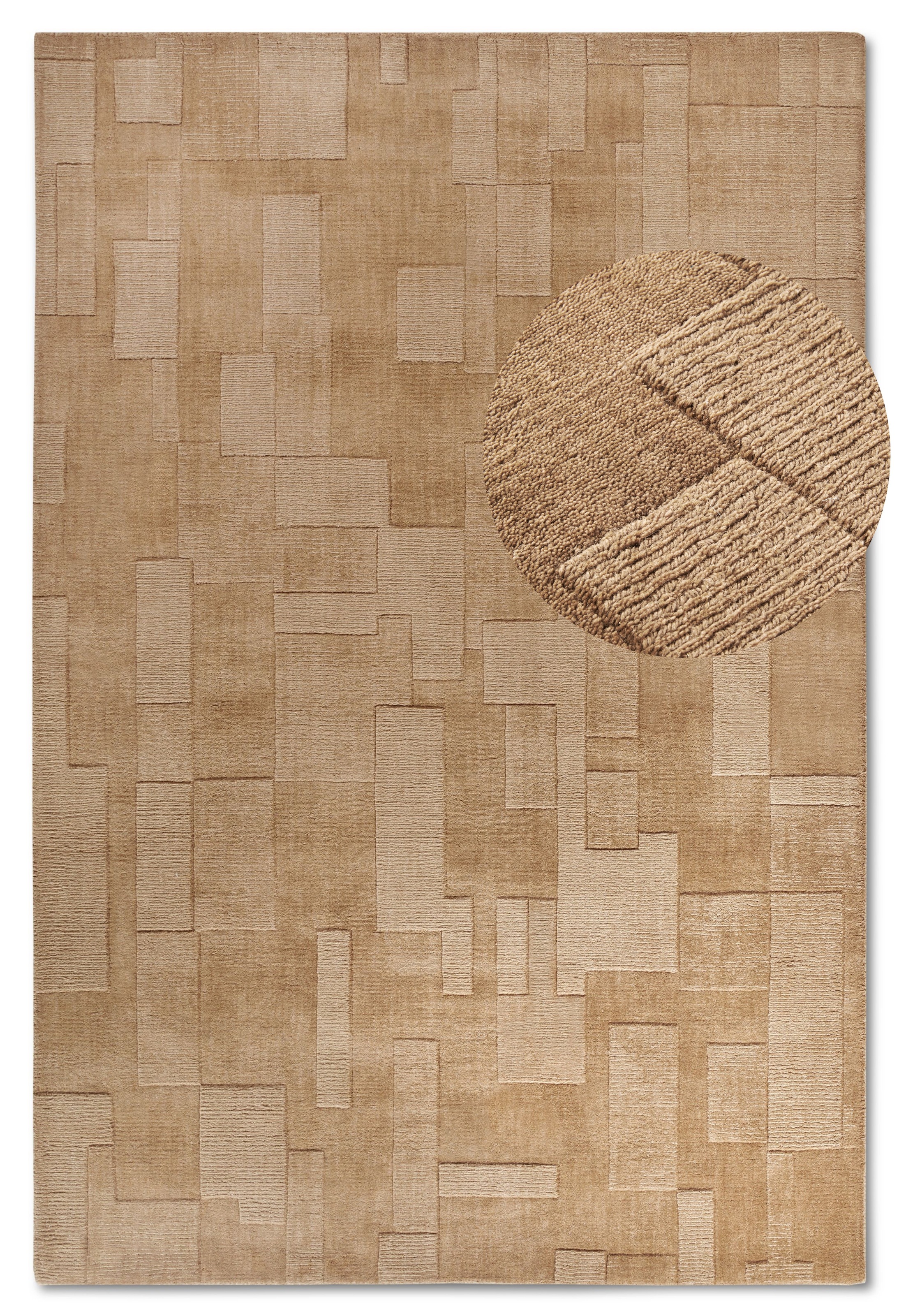 THE RUGS Villeroy & Boch 1906 Wool Rug Wilhelmine – Handwoven Soft & Durable in Beige | Size: 160cm x 230cm
