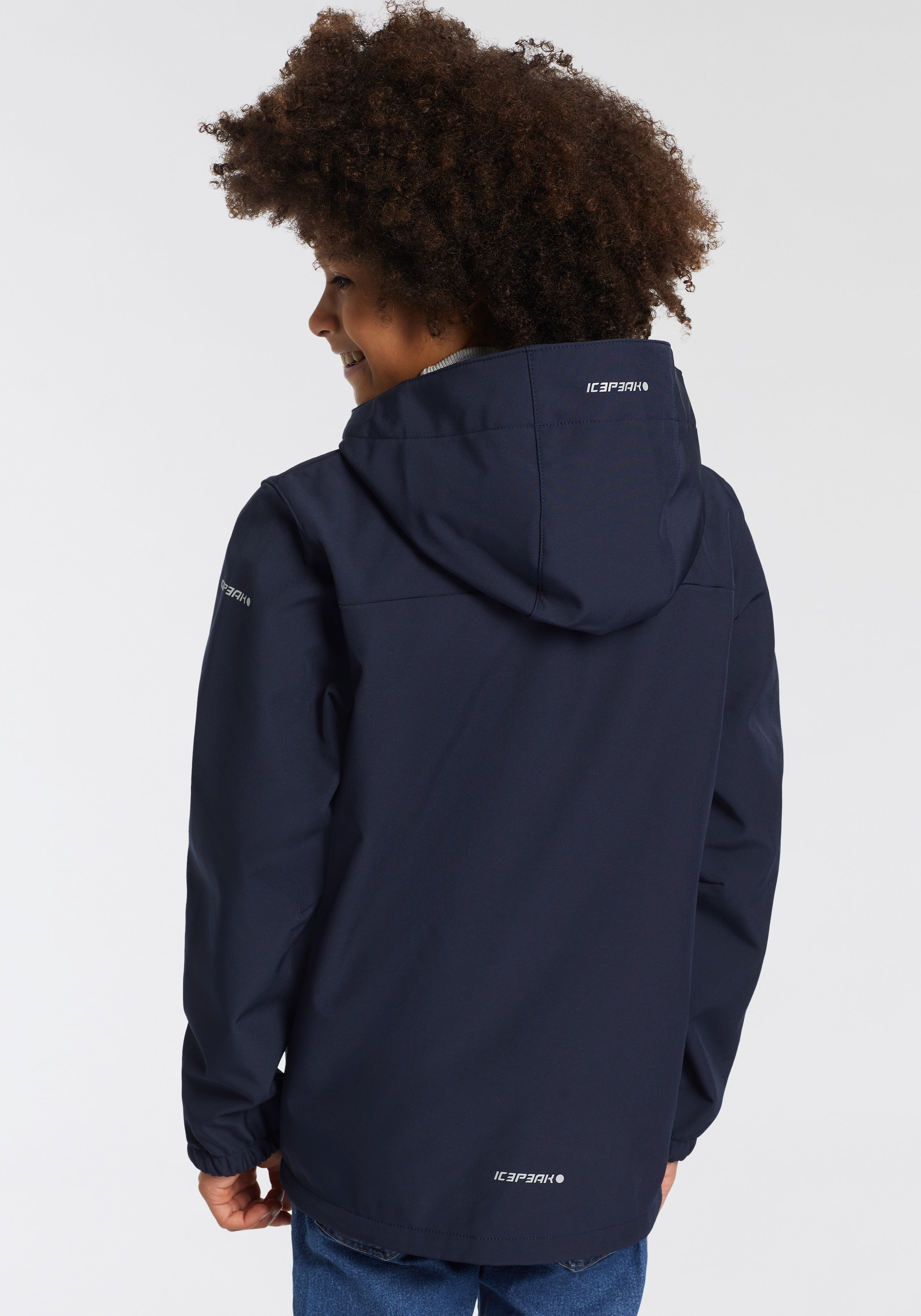Icepeak Softshelljacke »KONAN JR«, (1 St.), mit Kapuze, aus winddichtem und wasserabweisendem Material