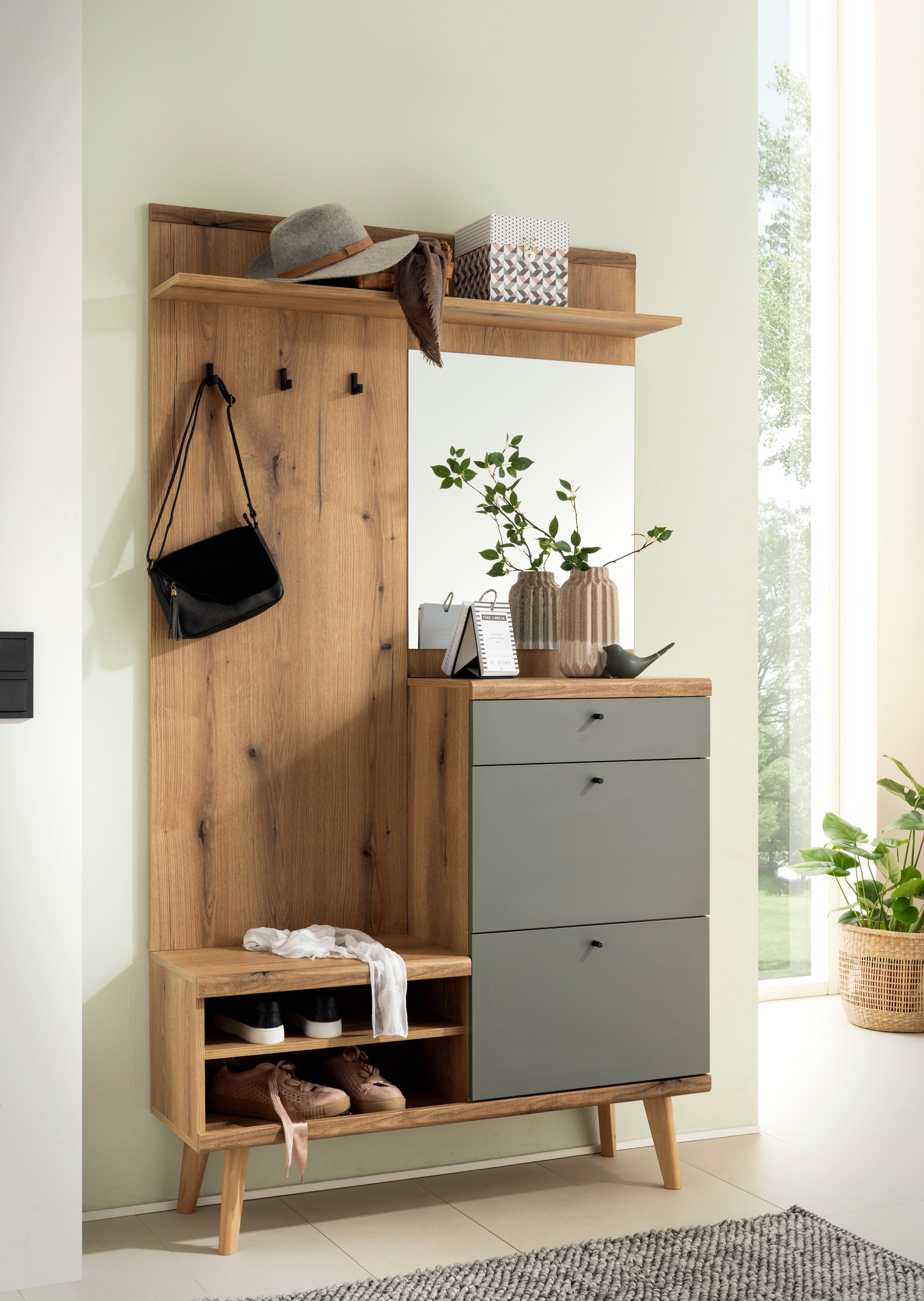 INOSIGN Kompaktgarderobe »Mavas, Garderobe, Garderobenschrank, ScandicDesign, Evoke...