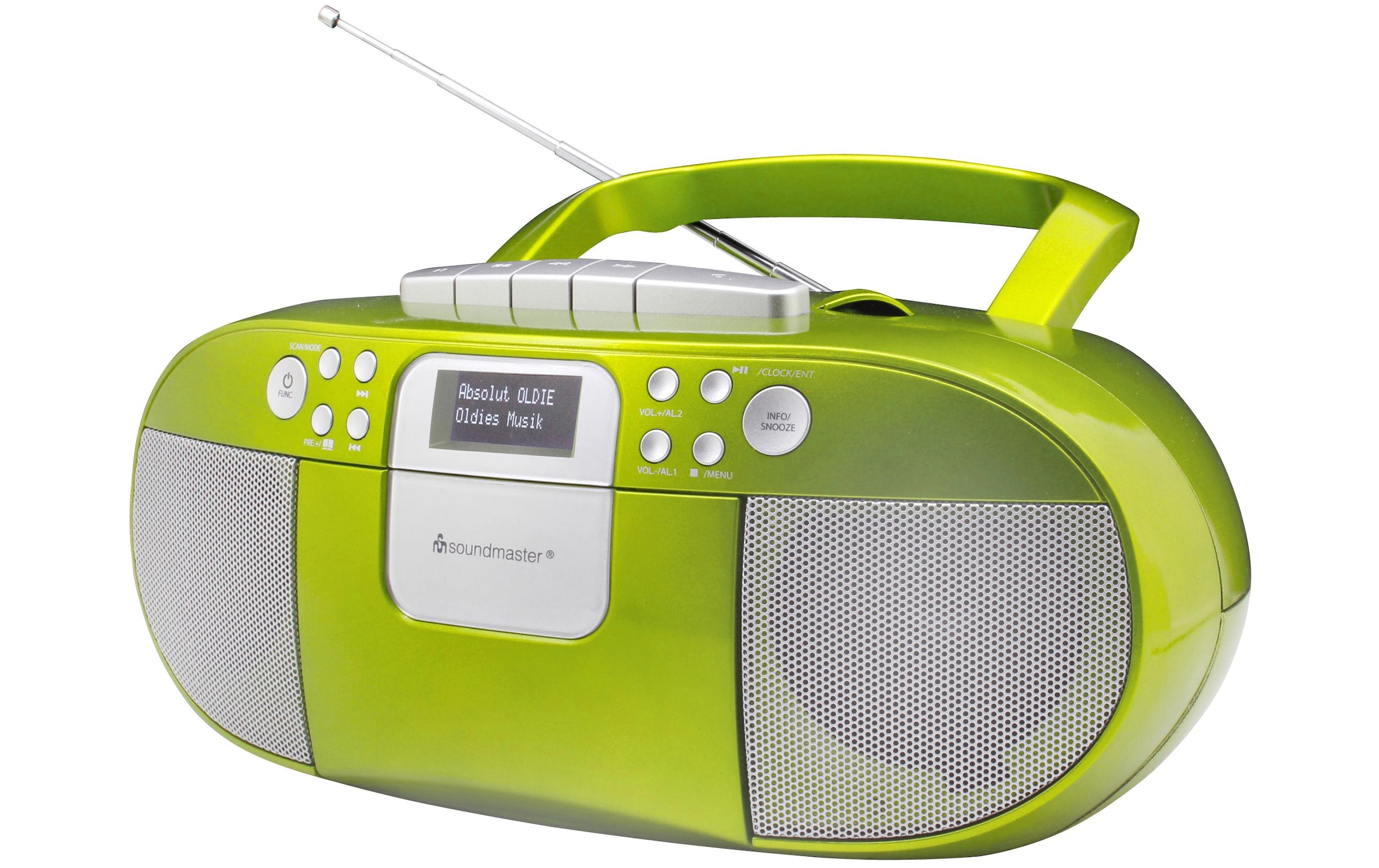 Soundmaster Digitalradio (DAB+) »Boombox SCD7800 Grün«, (Digitalradio (DAB+)-FM-Tuner)