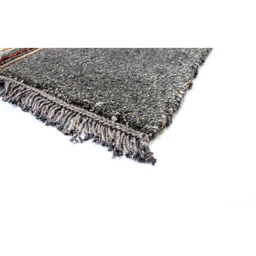 morgenland Wollteppich »Nepal Teppich handgeknüpft silber«, rechteckig