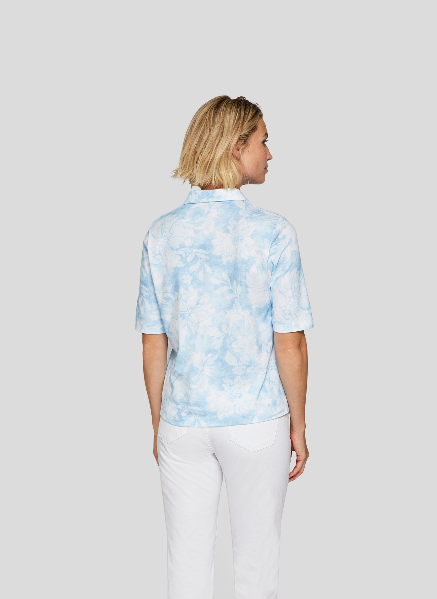 Rabe Poloshirt, mit floralem Muster