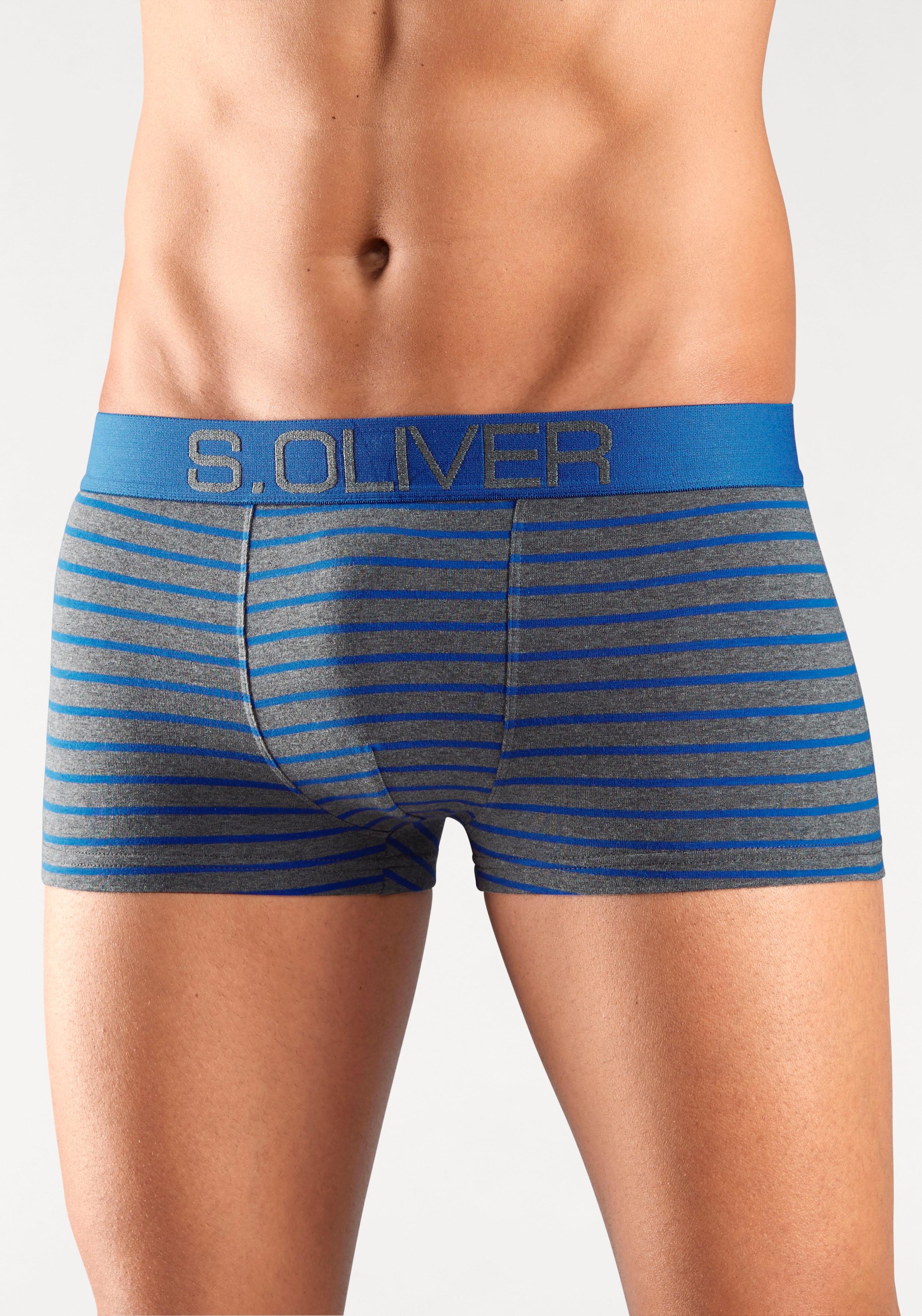 s.Oliver Hipster, (Packung, 4 St.), knapp sitzende Boxershorts für Herren aus Baumwoll-Mix