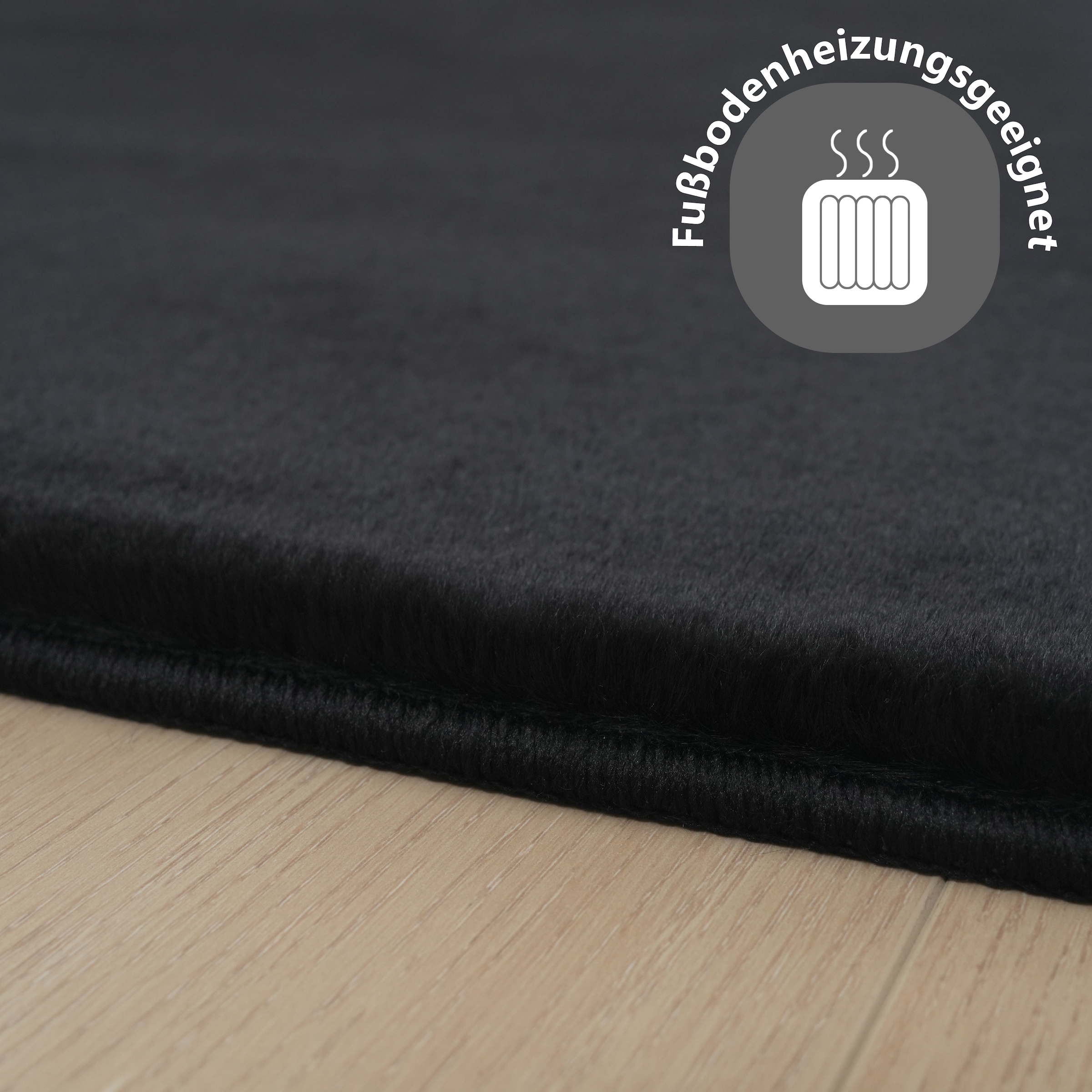 Leonique Fellteppich »Balu«, rechteckig, 20 mm Höhe, Kunstfell in Kaninchenfell Haptik, fussbodenheizungsgeeignet, pflegeleicht, ideale Teppiche für Wohnzimmer, Schlafzimmer, Esszimmer, Arbeitszimmer