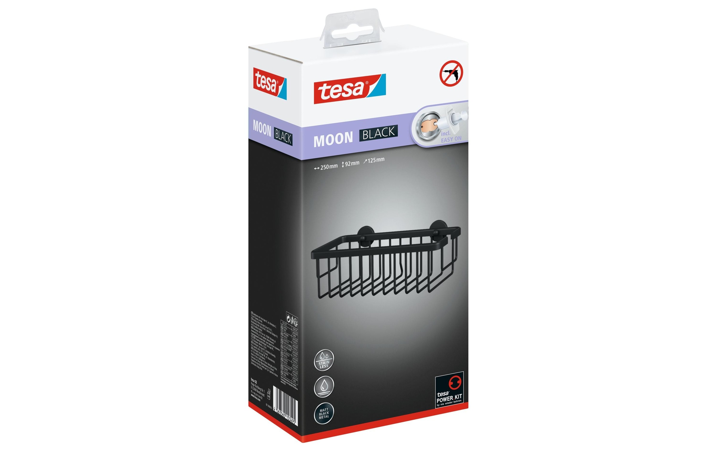 tesa Duschablage »Schwarz«