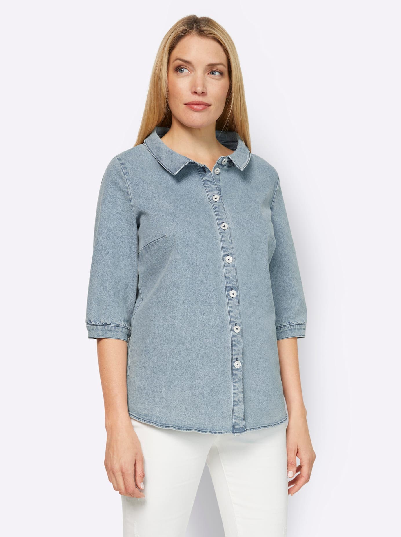 LINEA TESINI by heine Jeansbluse