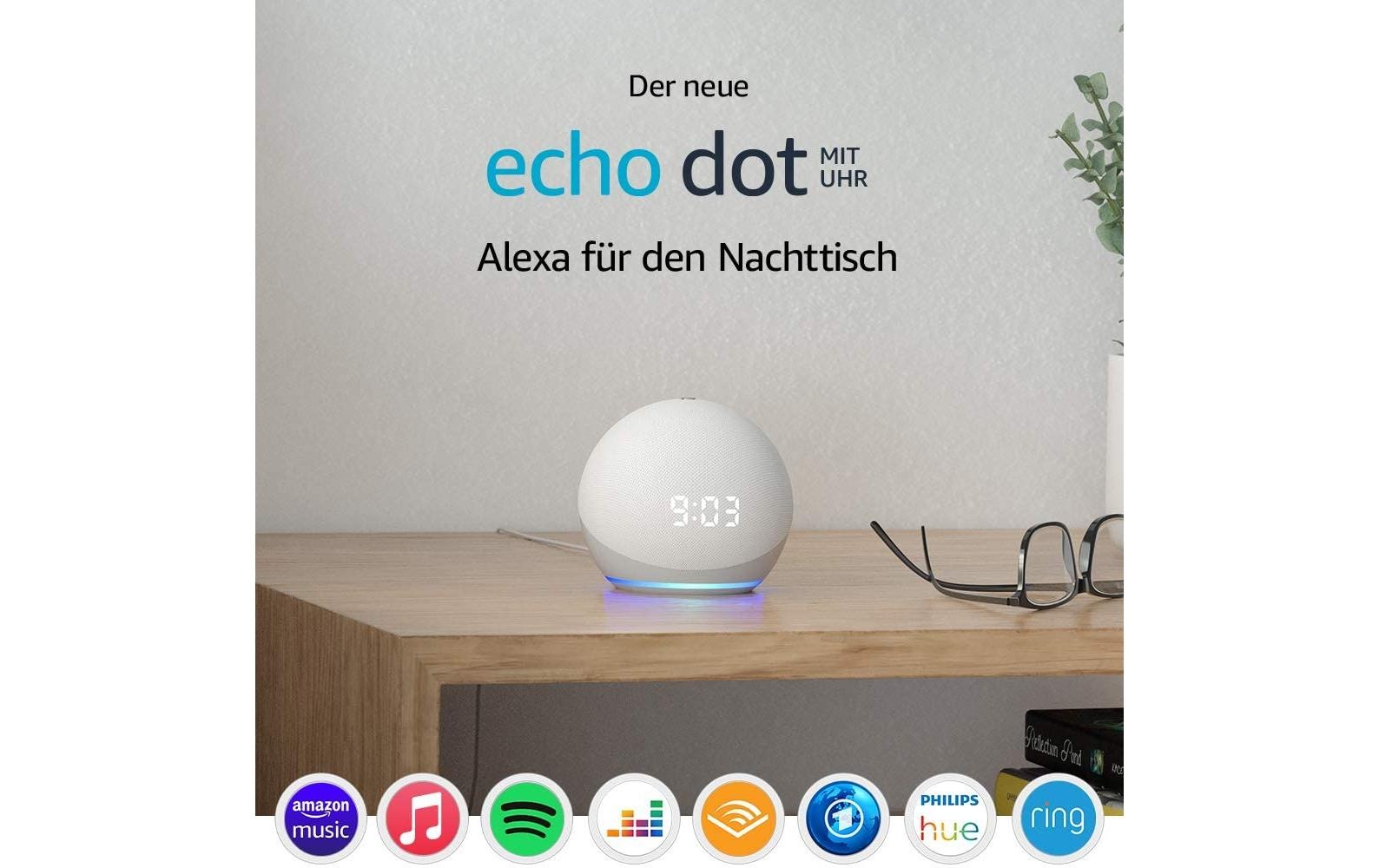 Amazon Bluetooth-Speaker »Echo Dot 4. Gen. mit Uhr«