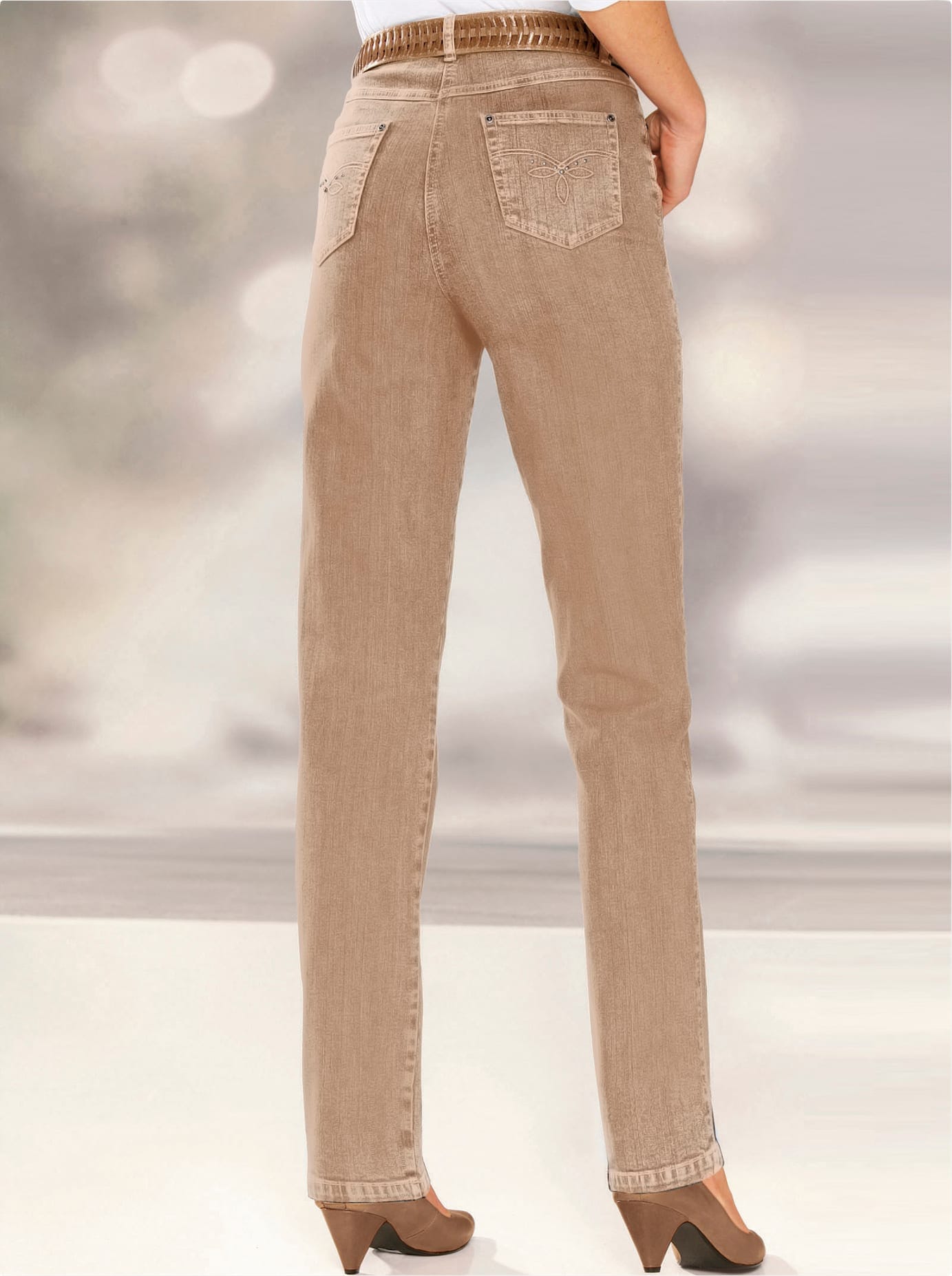 Casual Looks, Unisex, 5-Pocket-Jeans 1 Stk., camel, 22, Kurzgrössen, Jeans in 5-Pocket-Form