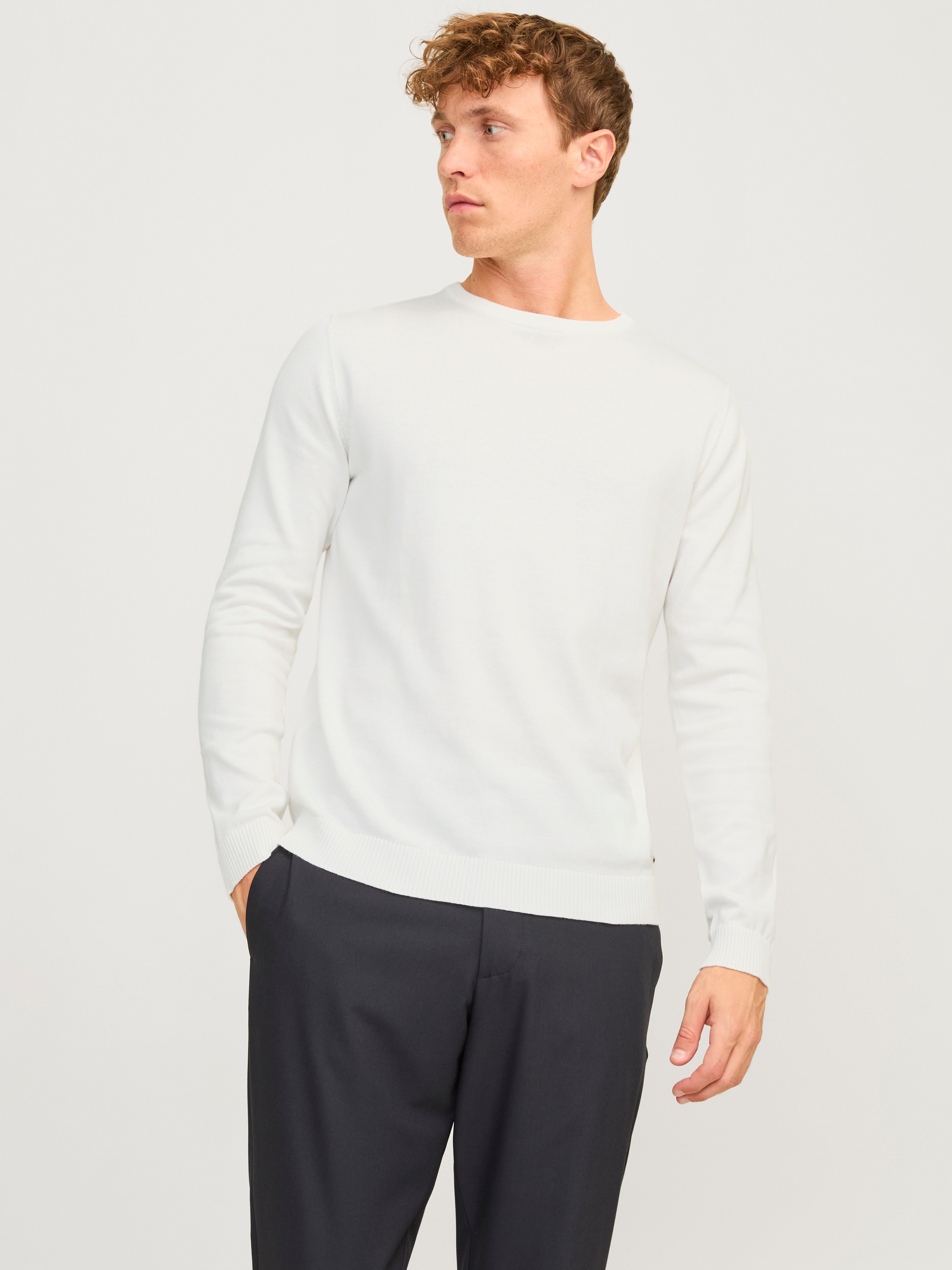 Jack & Jones Rundhalspullover »JJEBASIC KNIT CREW NECK NOOS« mit Rundhalsausschnitt