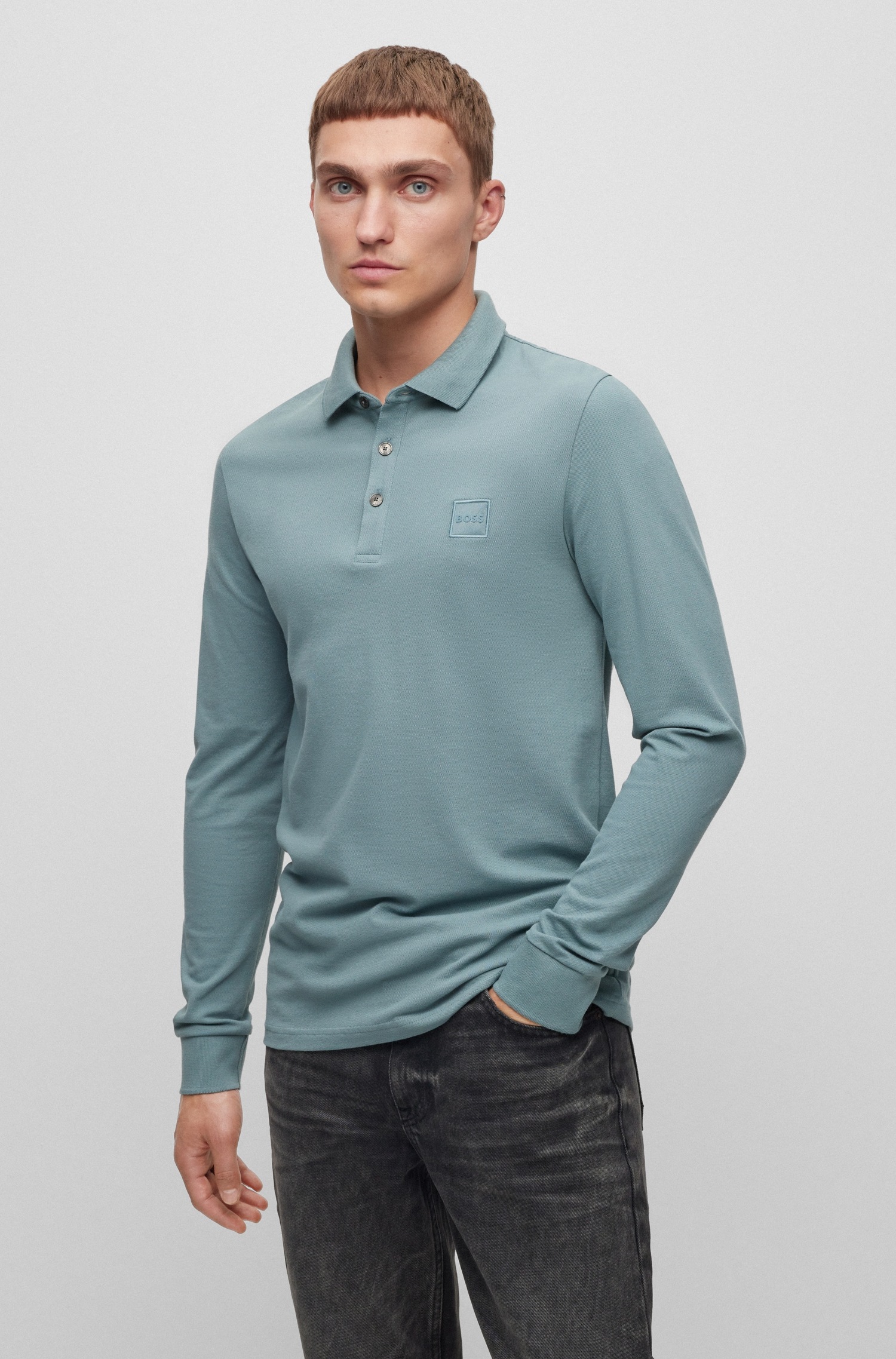 BOSS ORANGE Poloshirt »Passerby 10242645 01«, mit Perlmuttoptikknöpfen am  Kragen online kaufen | Jelmoli-Versand | Poloshirts