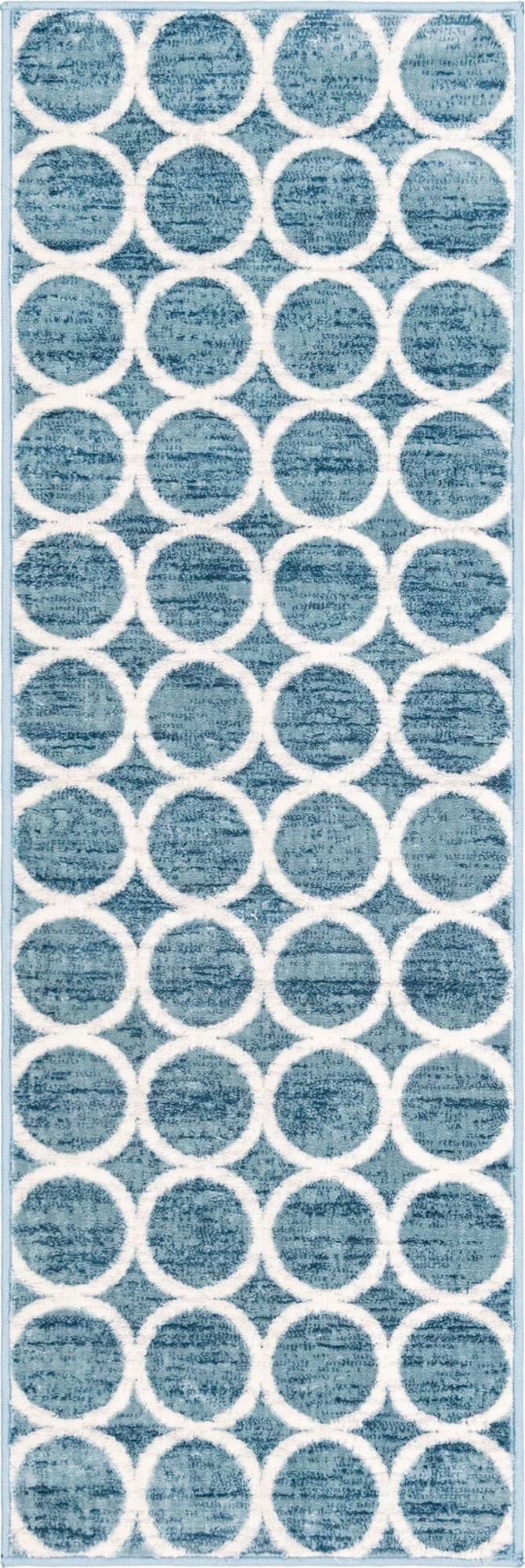 Myflair Möbel & Accessoires Läufer »Titan Trellis«, rechteckig, 13 mm Höhe, Teppich-Läufer, Kurzflor, gewebt, modernes Design, Motiv Kreise