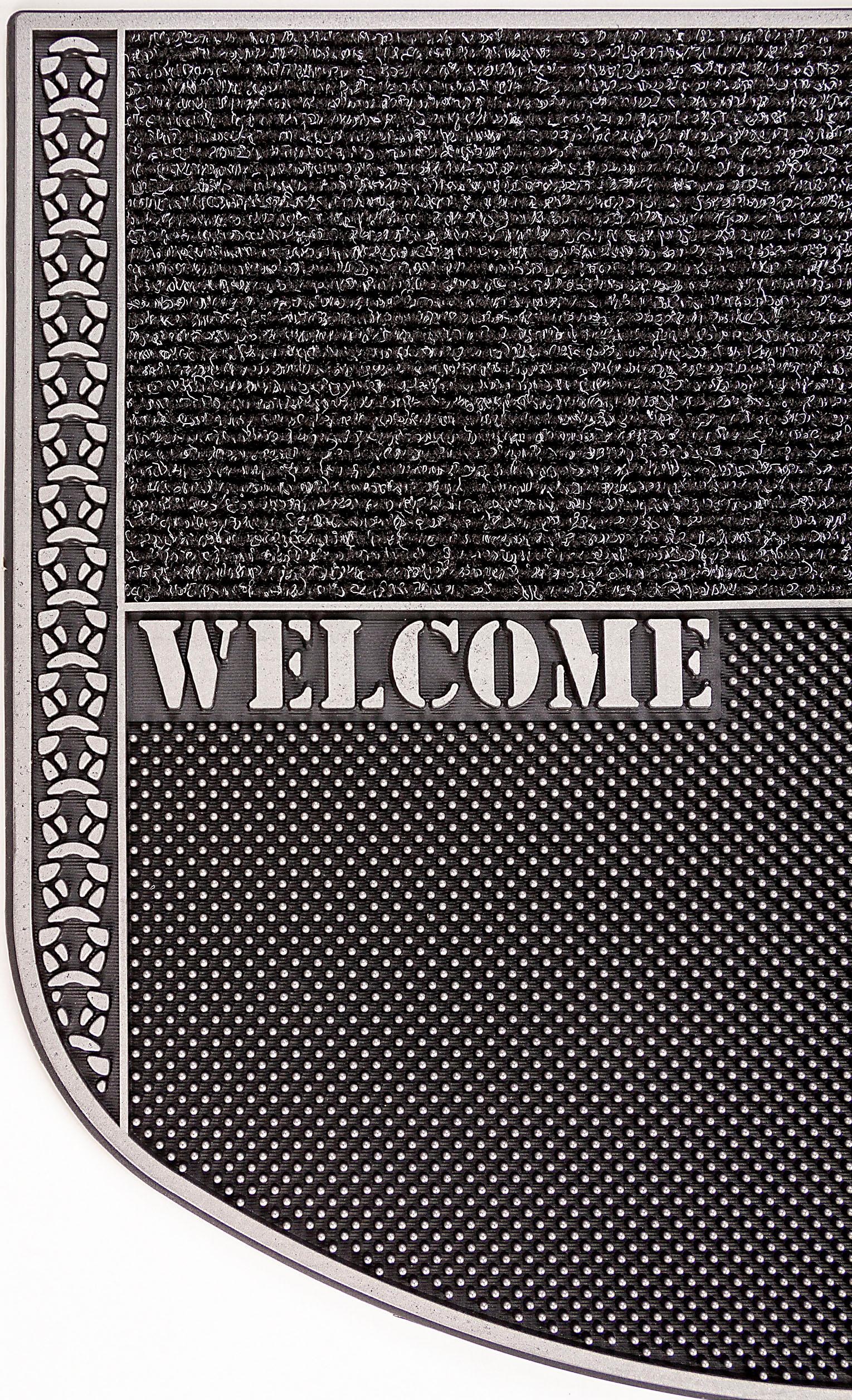 Home2Fashion Fussmatte »TC Clean In & Out«, rechteckig, 8 mm Höhe, Schmutzfangmatte, mit Spruch, robust, In- und Outdoor geeignet