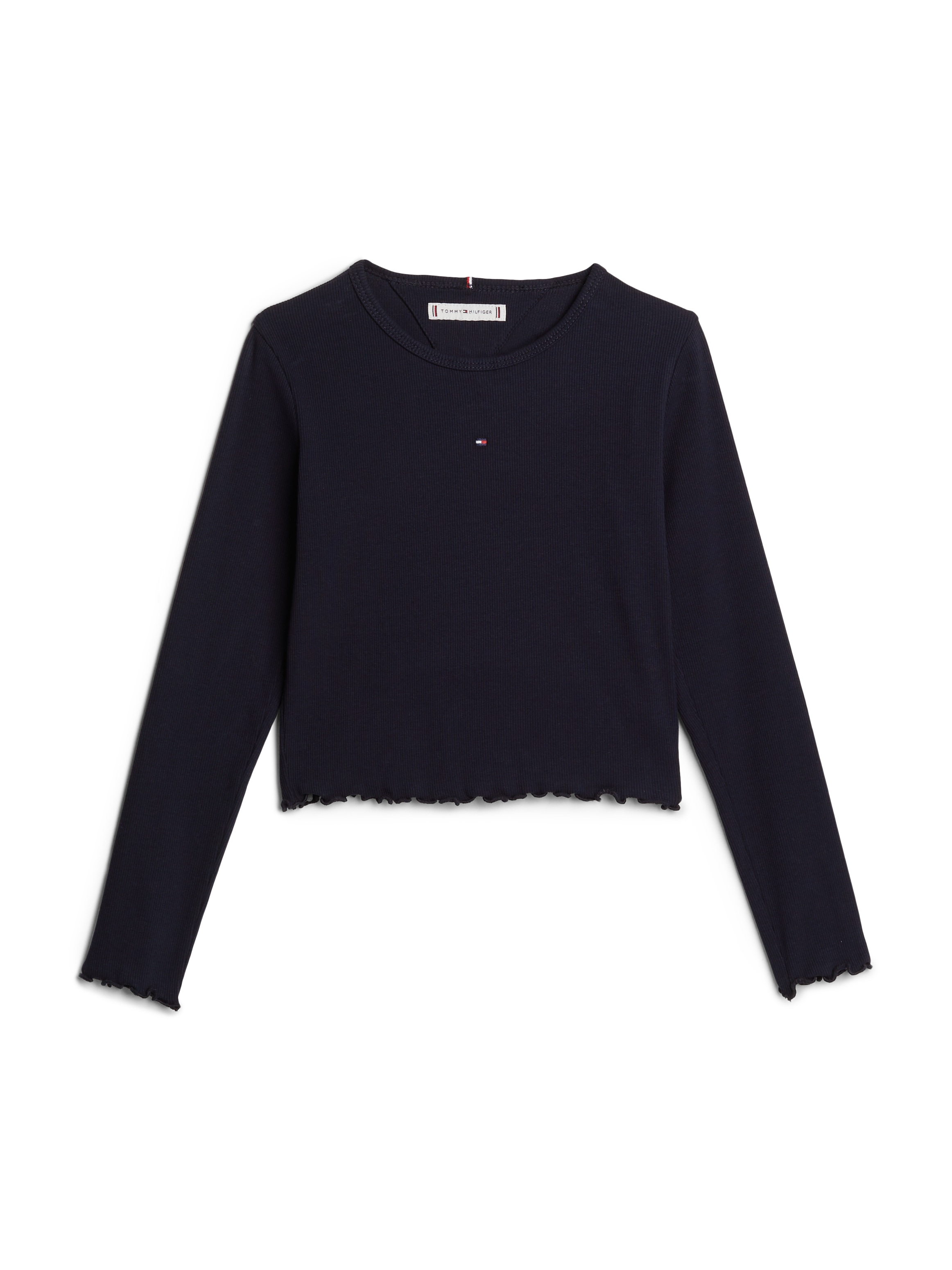 Tommy Hilfiger Langarmshirt »ESSENTIAL RIB TOP L/S«, mit Babylock Saum