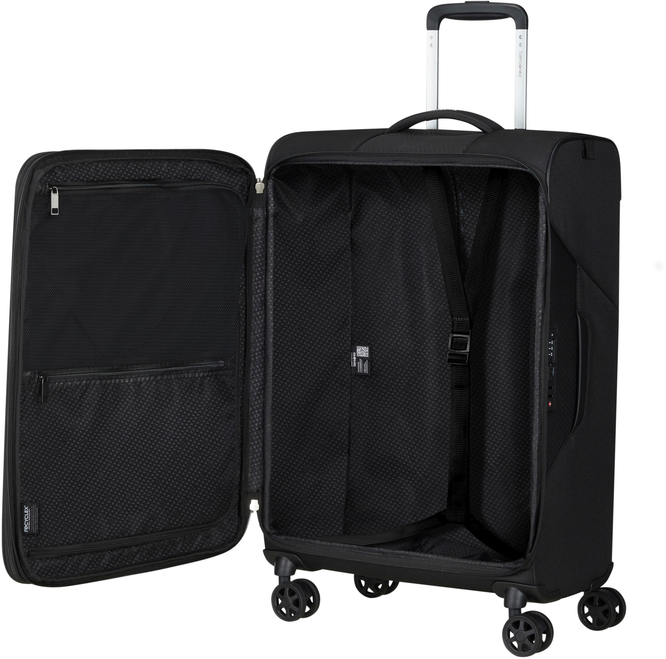Samsonite Weichgepäck-Trolley »LITEBEAM, verschiedene Grössen und Farben«, 4 Rollen, Reisekoffer Aufgabegepäck Trolley Volumenerweiterung bei M/L