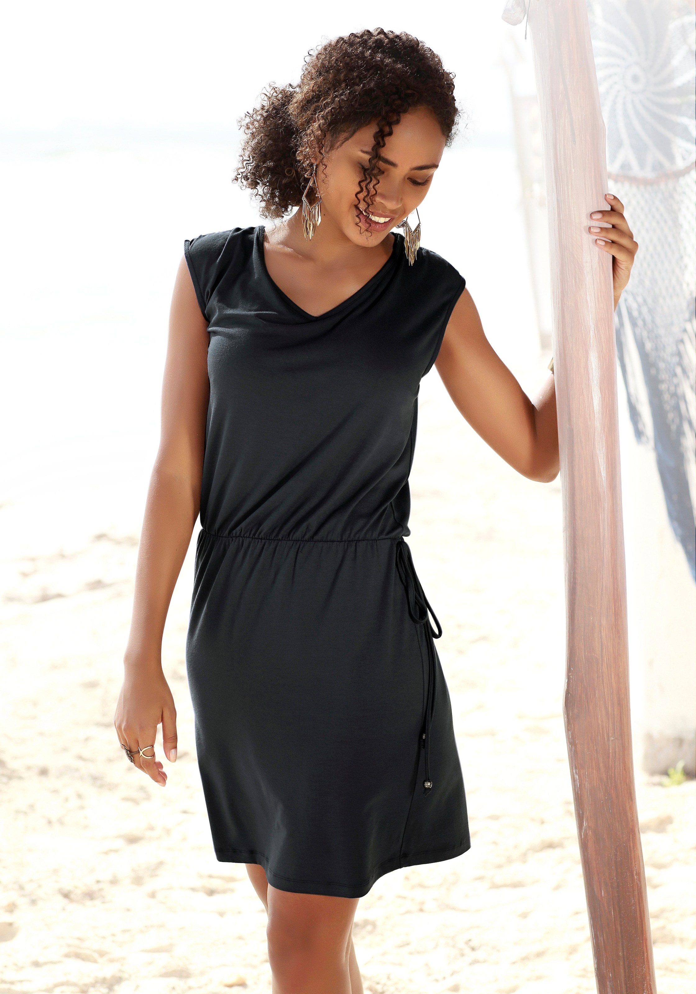LASCANA Jerseykleid, mit Zierband am Rücken online bestellen bei  Jelmoli-Versand Schweiz