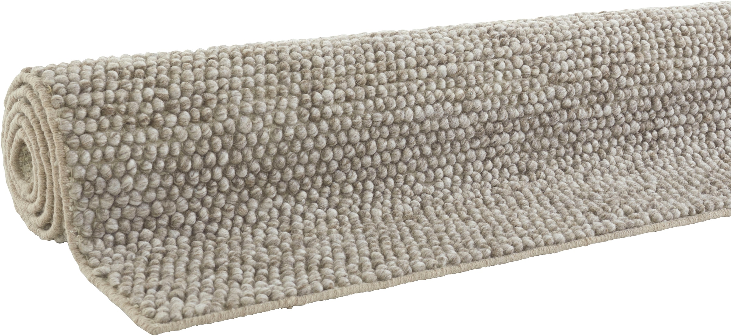 LeGer Home by Lena Gercke Wollteppich »Ainhoa, handgewebt, Wolle«, rechteckig, 12 mm Höhe, einfarbig, Wolle, Handweb Teppich, Wohnzimmer, Schlafzimmer, Esszimmer