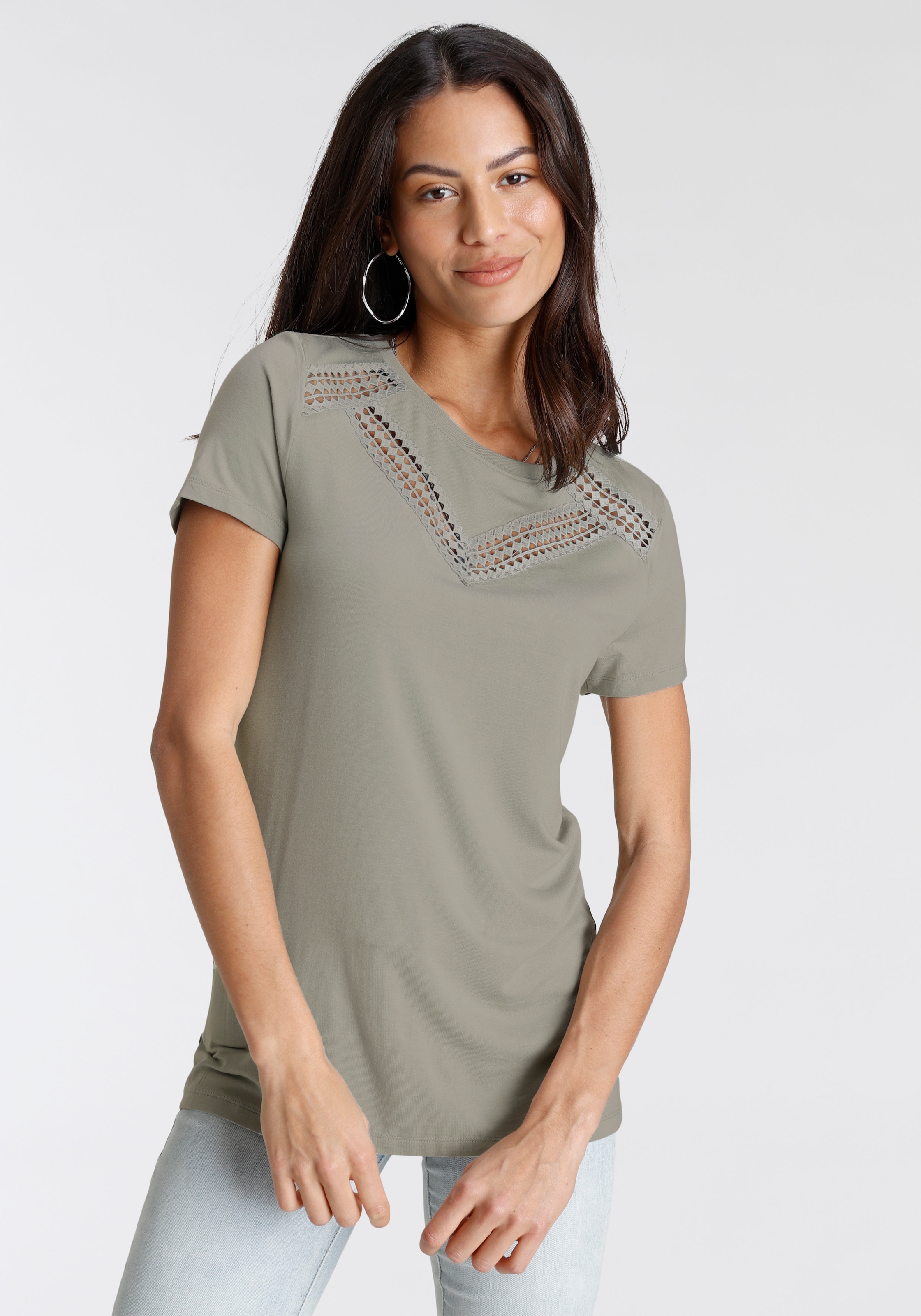 Laura Scott T-Shirt, mit Spitze shoppen Schweiz bei Jelmoli-Versand online