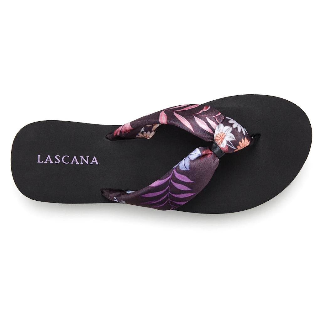 LASCANA Badezehentrenner, Sandale, Pantolette, Badeschuh ultraleicht mit softem Band VEGAN