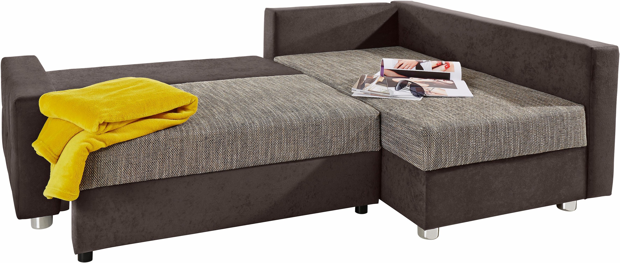 COLLECTION AB Ecksofa »Parma L-Form«, mit Bettfunktion und Federkern