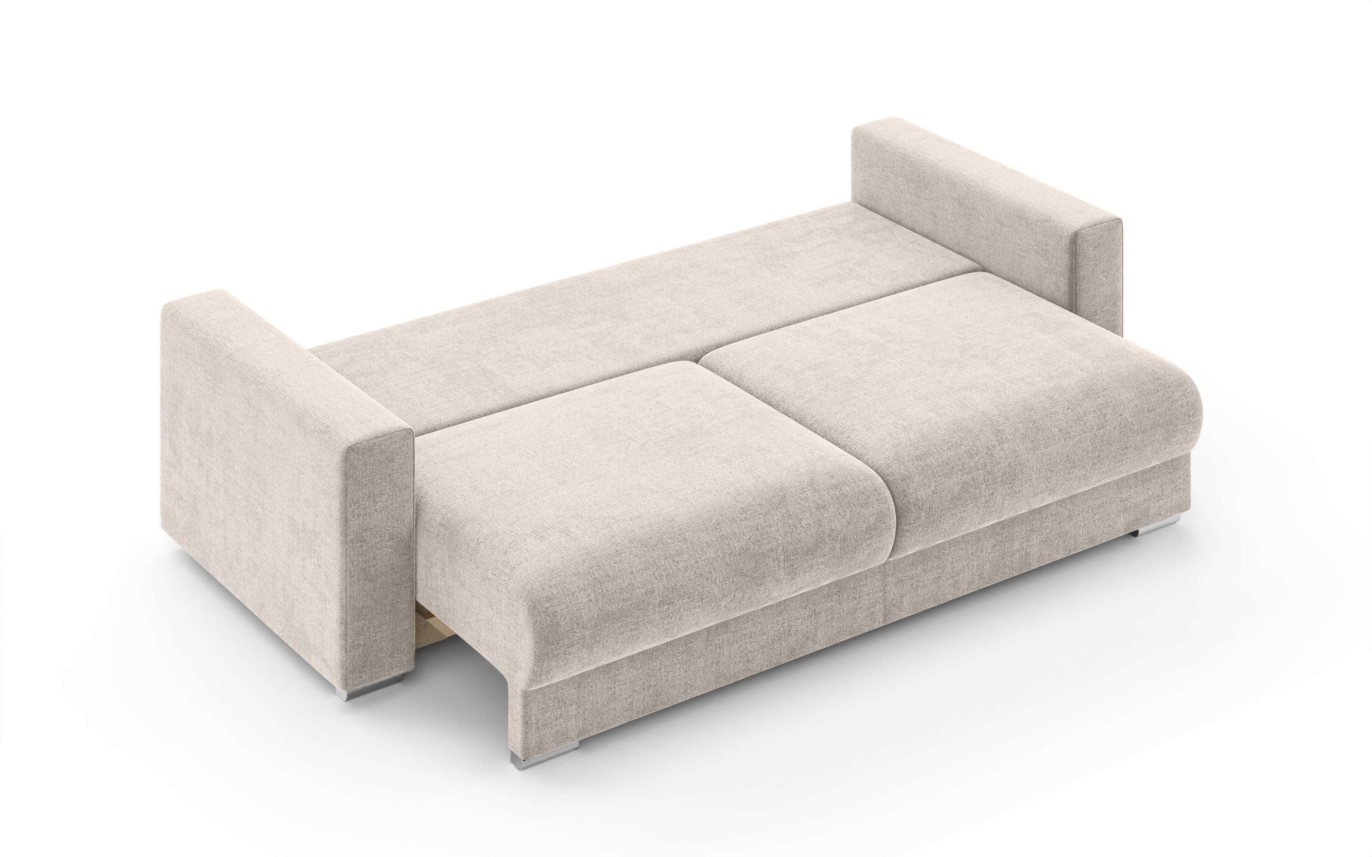 INOSIGN 3-Sitzer »Stevinson Schlafsofa mit Bettkasten, Masse B/H/T: 229/87/97 cm«, mit Wellenunterfederung, 2 Rückenkissen und 2 Zierkissen