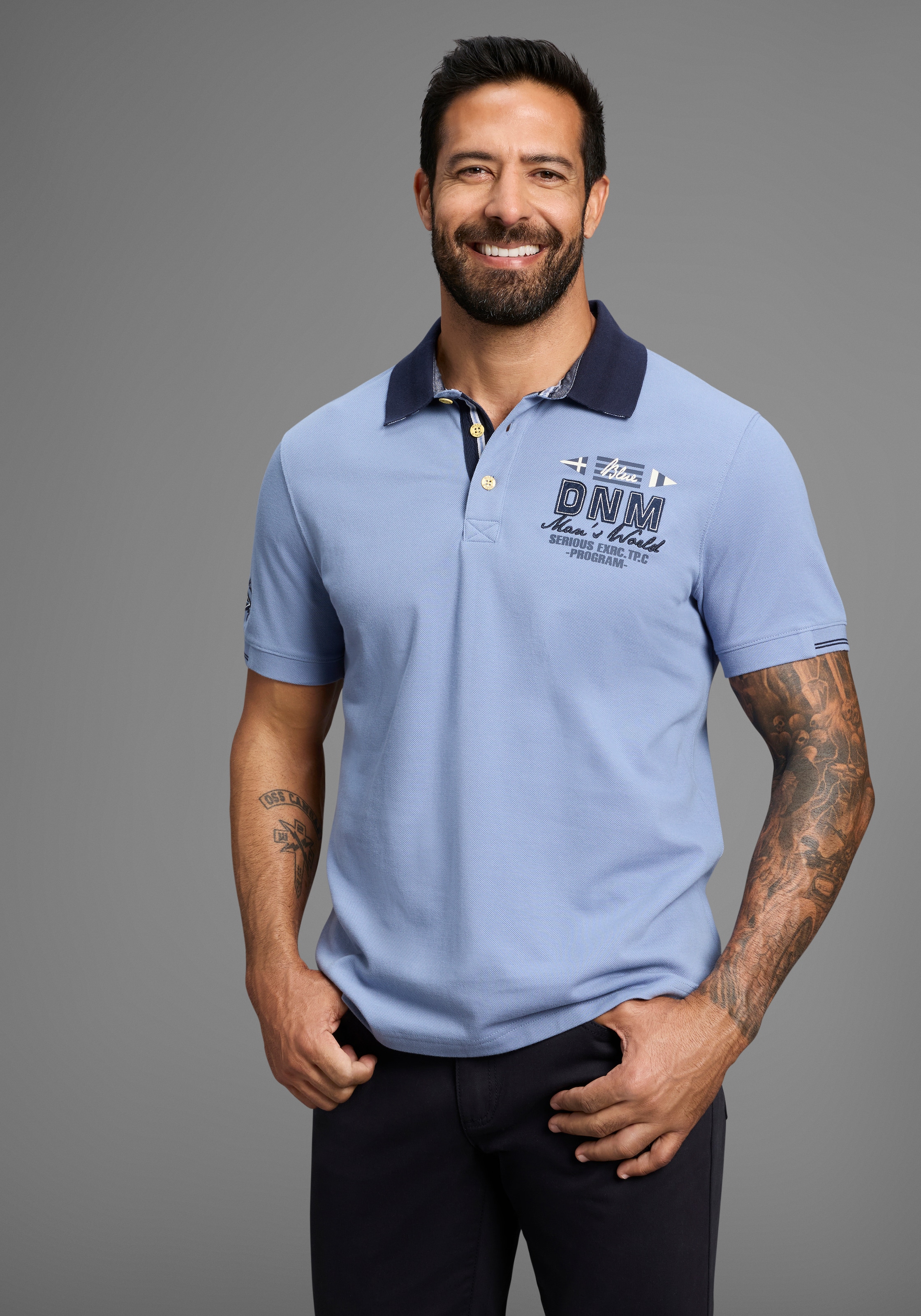 Man's World Poloshirt Kurzarm, mit Polokragen, für sportliche Aktivitäten