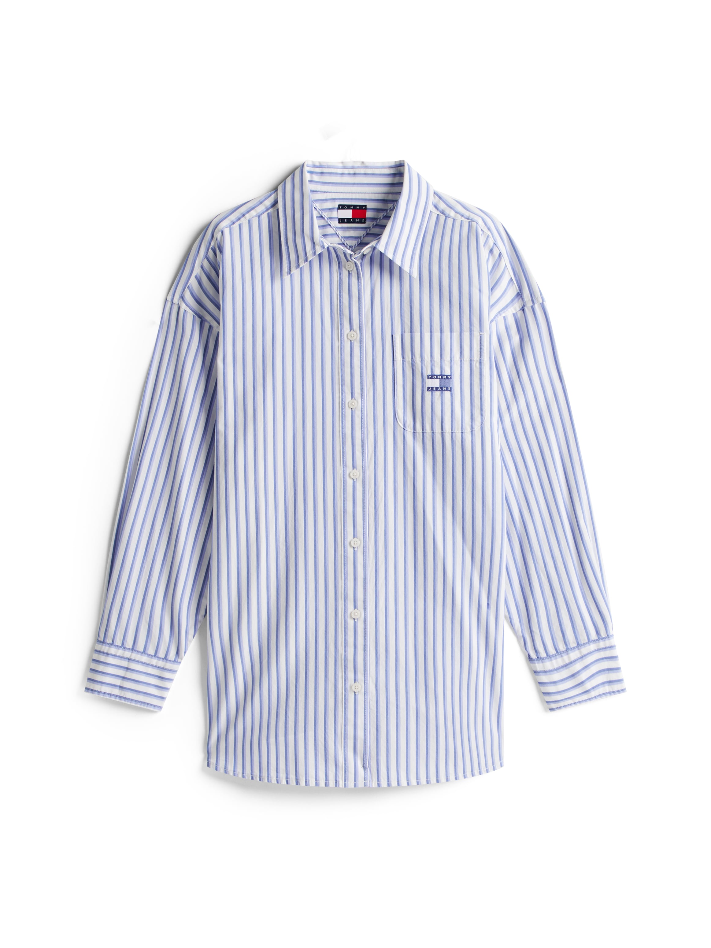 Tommy Jeans Hemdbluse »TJW OVS BADGE STRIPE SHIRT«
