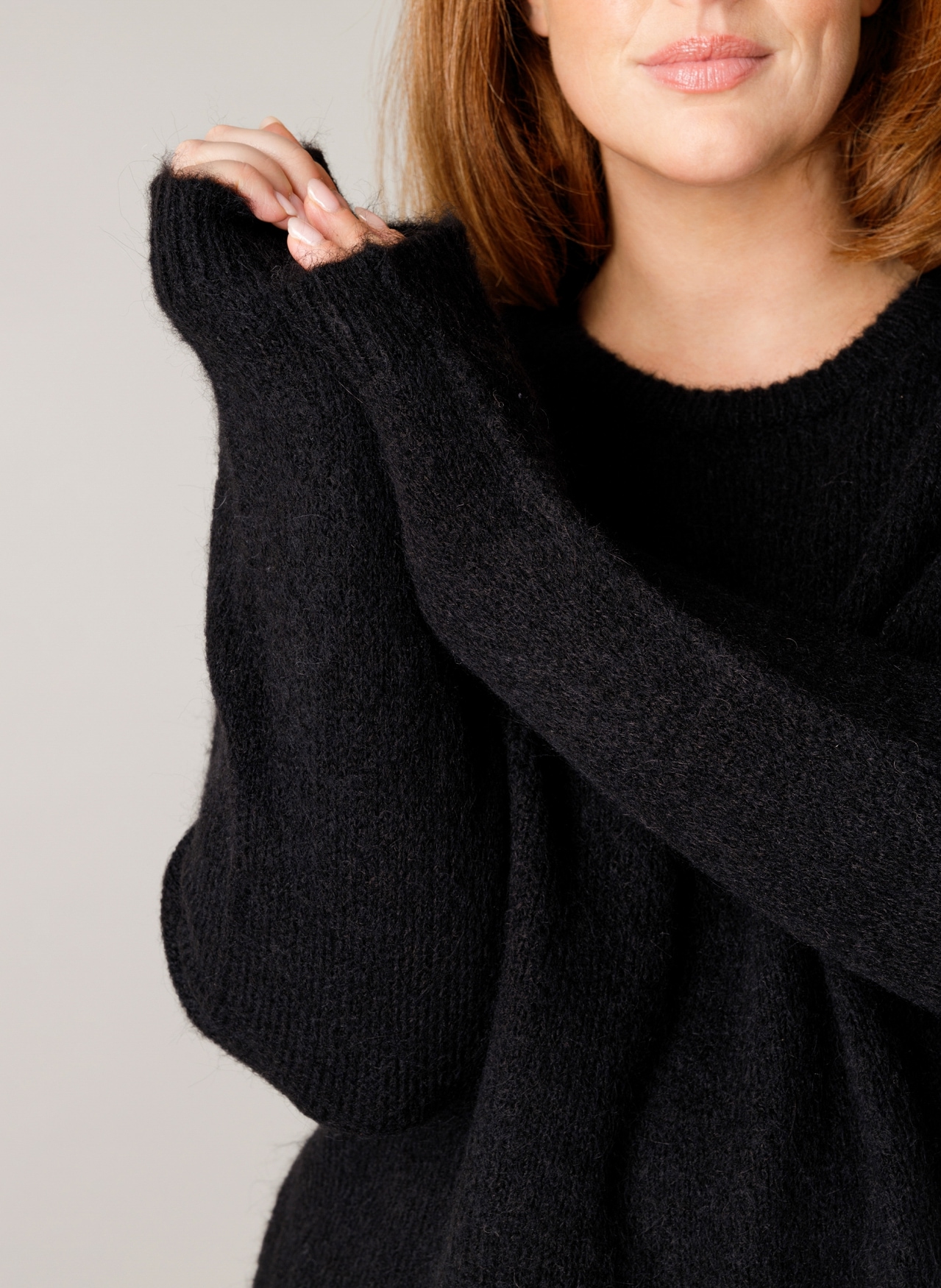 Base Level Curvy Strickpullover »Yanara«, mit Wolle und Elasthan