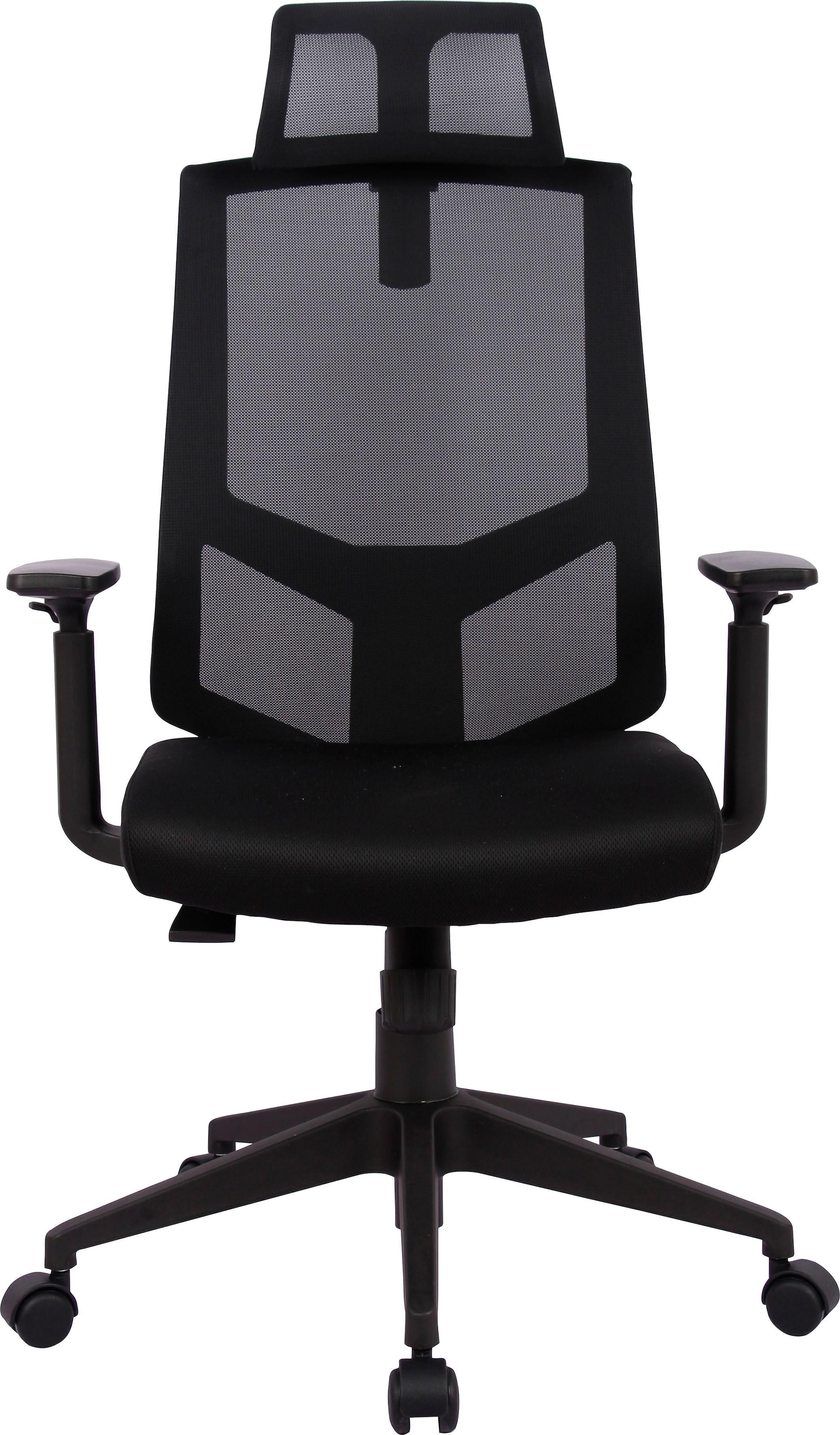 OTTO home Chefsessel "Netti, Schreibtischstuhl, hochwertige ergonomische Ausstattung" () Kopfstütze, Armlehnen & Rückenlehne verstellbar