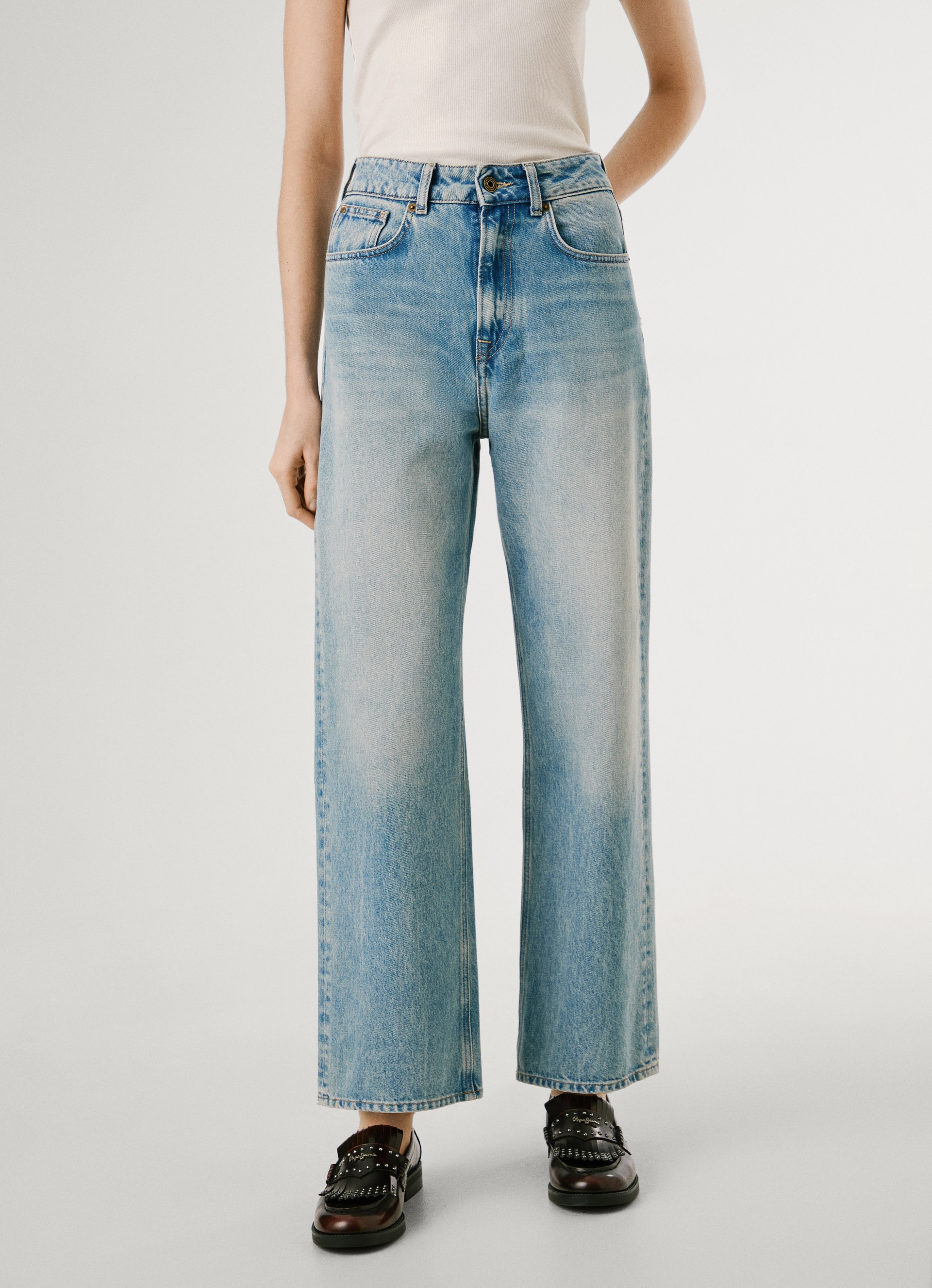Pepe Jeans Straight-Jeans "UHW – Ultra High Waist" mit hohem Bund