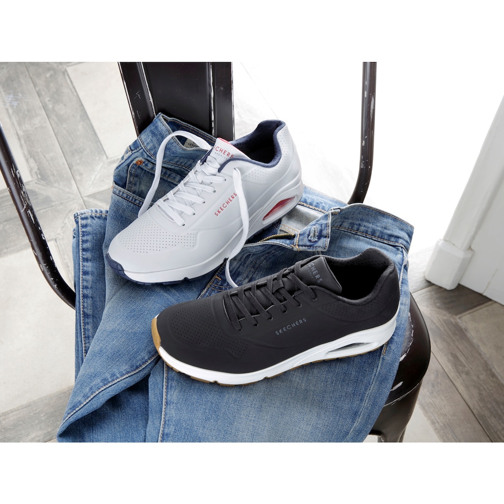 Skechers Sneaker »Uno«, mit extra Dämpfung, Freizeitschuh, Halbschuh, Schnürschuh