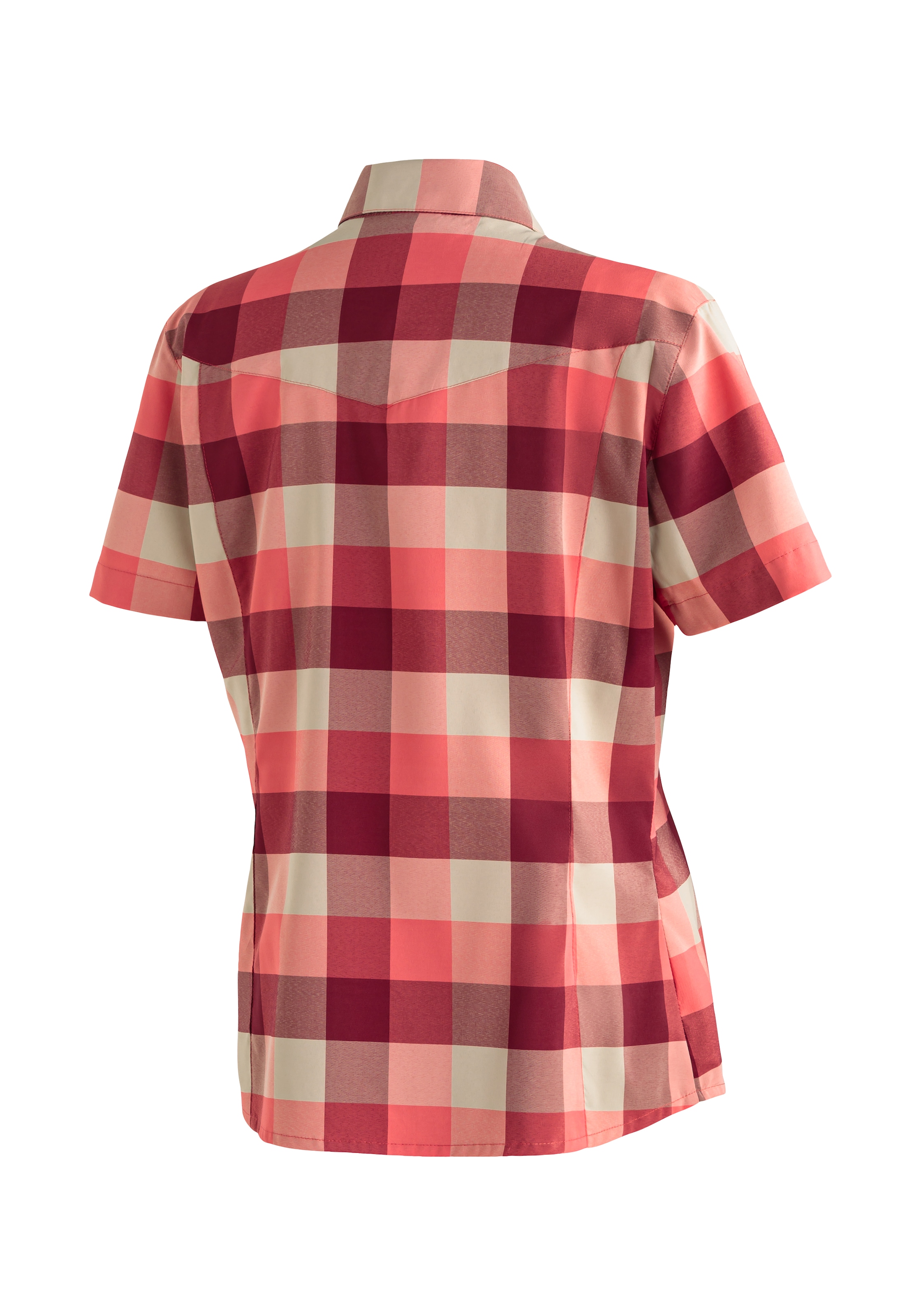 Maier Sports Outdoorbluse »Kendra S/S W«, Damen Kurzarmbluse, pflegeleichte Karobluse
