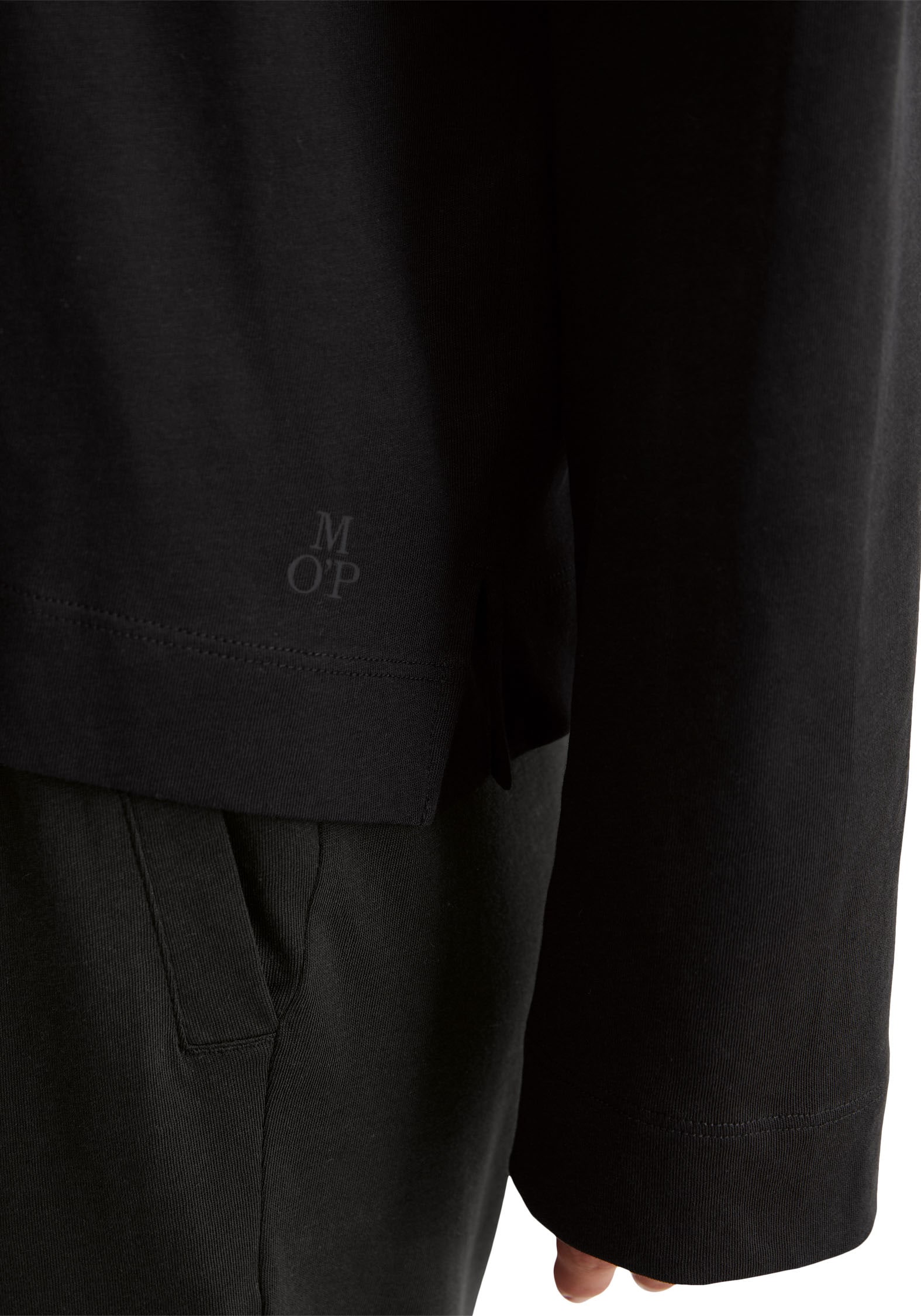 Marc O'Polo Pyjamaoberteil »Mix & Match Cotton-Woven«, Rundhalsausschnitt, Seitenschlitze, langärmelig, Baumwolle