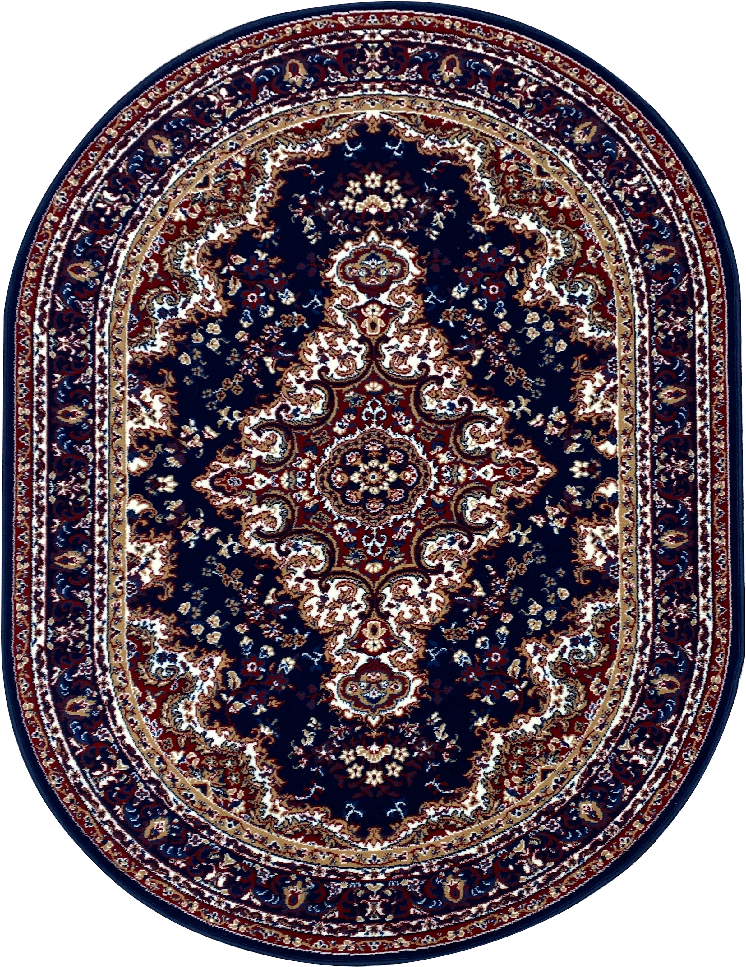 Home affaire Teppich »Oriental«, oval, Orient-Optik, mit Bordüre, Kurzflor, pflegeleicht, elegant