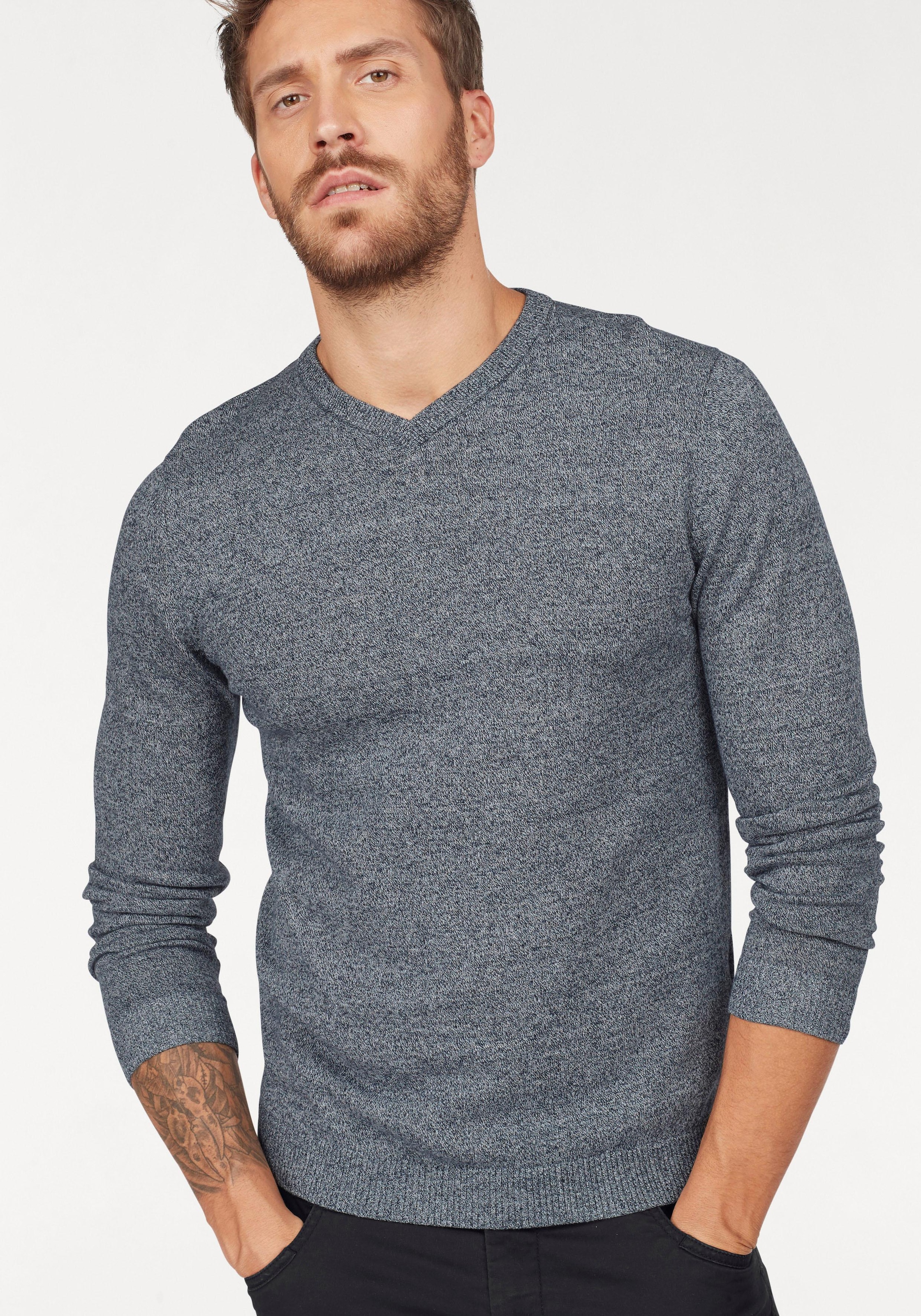 V-Ausschnitt-Pullover »JJEBASIC KNIT V-NECK«