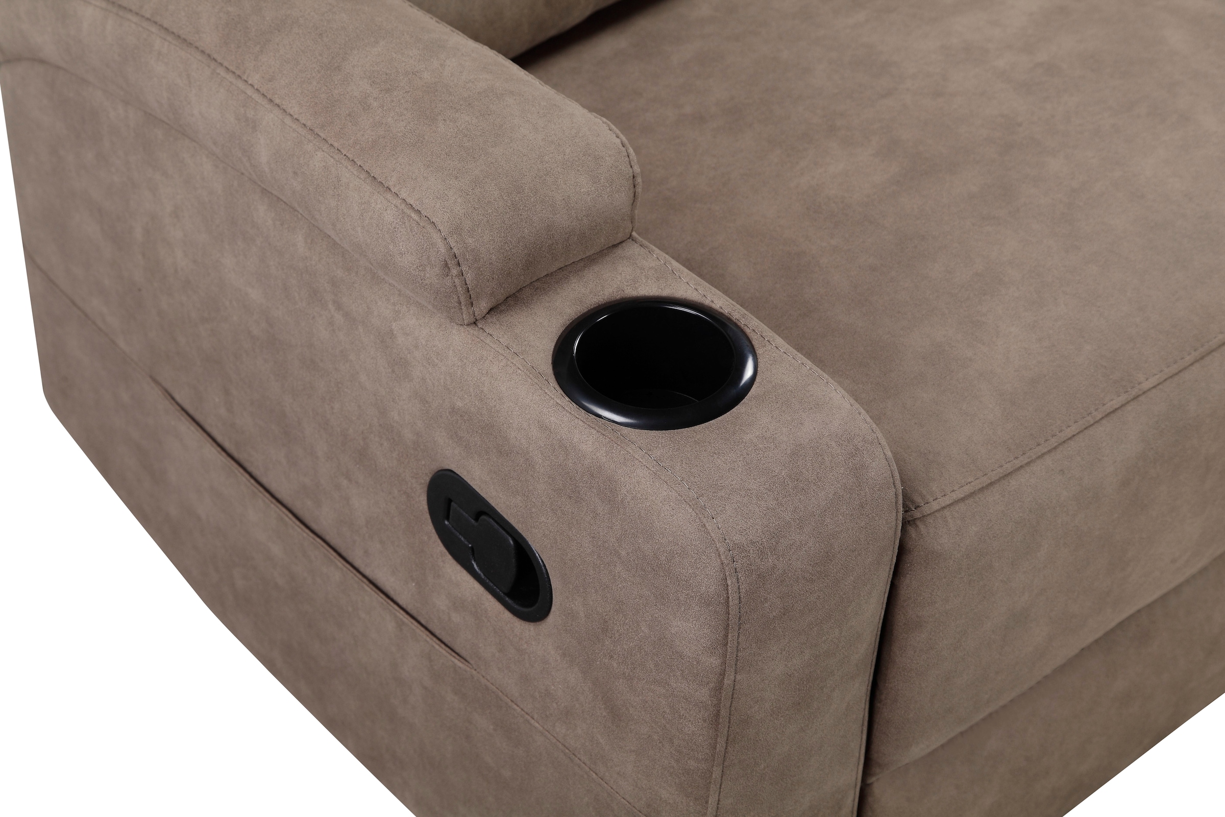 Home affaire Ecksofa »NAPORI Multimediasofa, 3er Kinosessel XXL, L-Form, 3 Bezugsstoffe«, Kinosofa mit Relaxfunktion, Getränkehalter, Staufach und Staukasten
