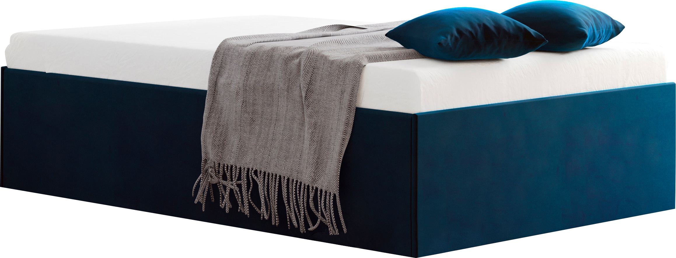 Westfalia Schlafkomfort Polsterbett "Amrum" in Samtvelours ohne Kopfteil, mit und ohne Bettkasten erhältlich