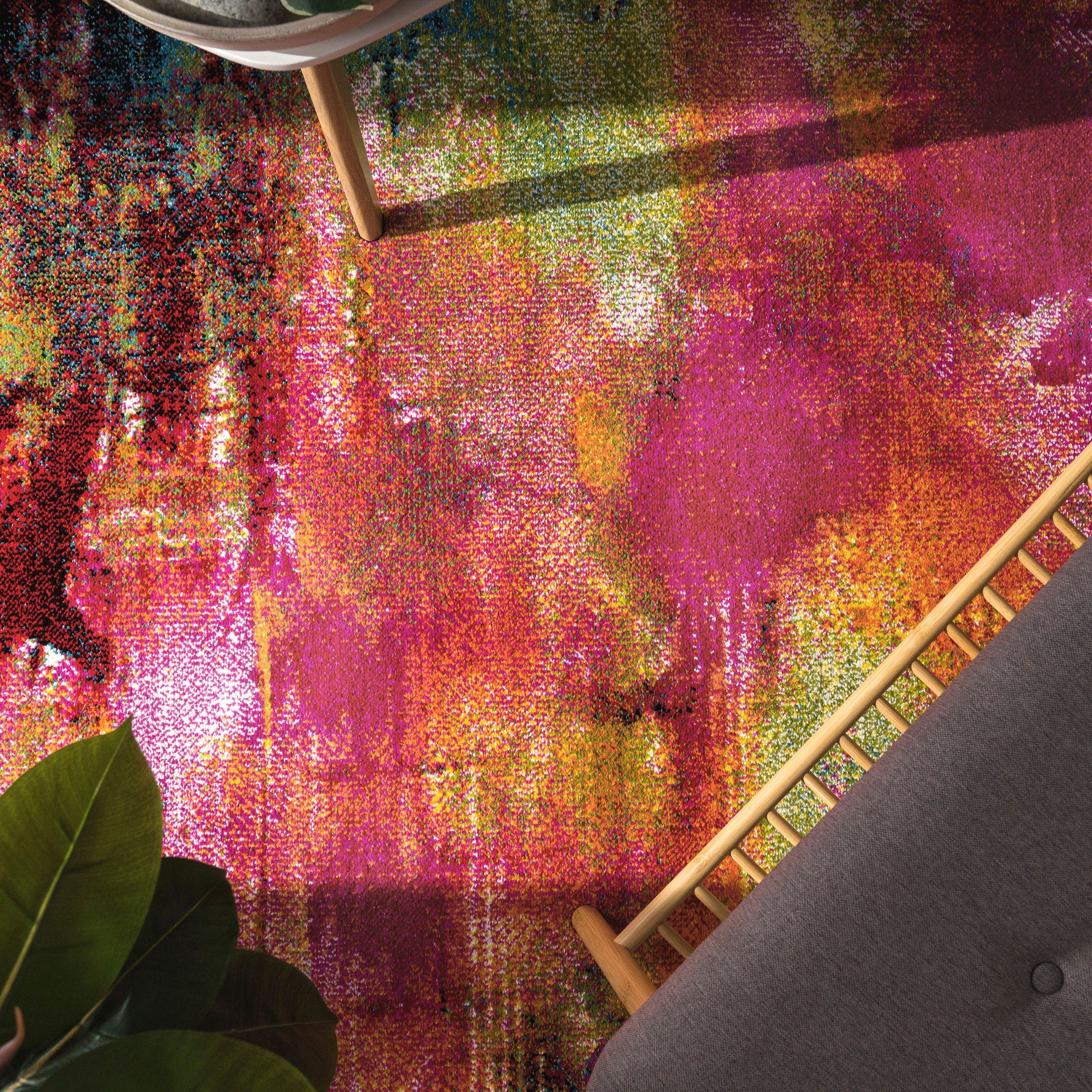 Paco Home Teppich »Canvas 754«, rechteckig, 16 mm Höhe, Kurzflor, modernes Design, mit Arizona Leinwand Optik